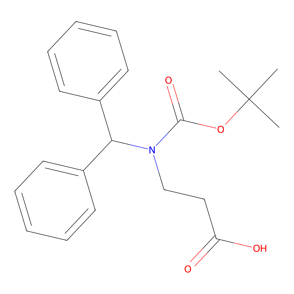3-{[(Tert-butoxy)carbonyl](diphenylmethyl)amino}propanoic acid molecular structure, CAS 2109562-89-0