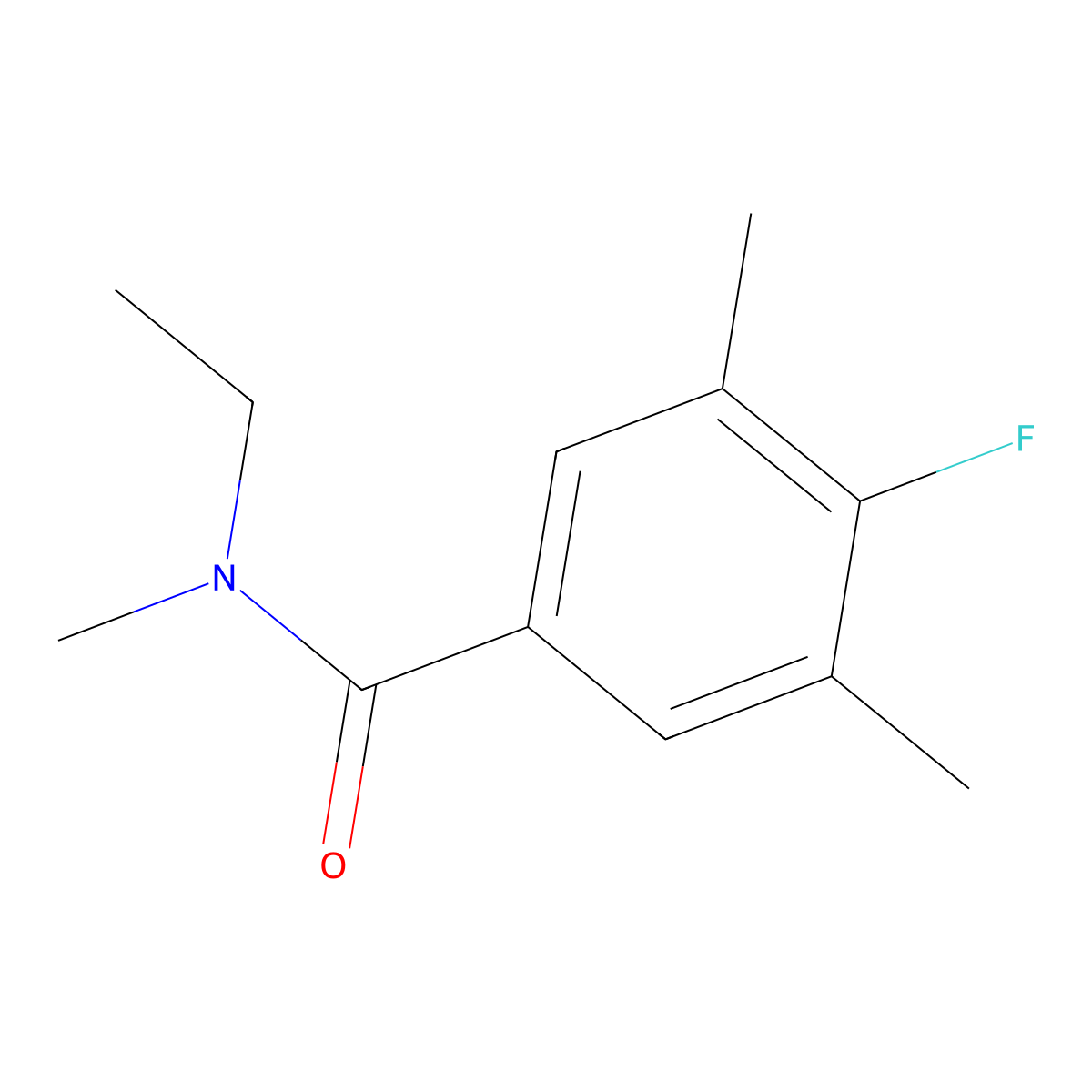 N-Ethyl-4-fluoro-N,3,5-trimethylbenzamide molecular structure, CAS 2109569-24-4
