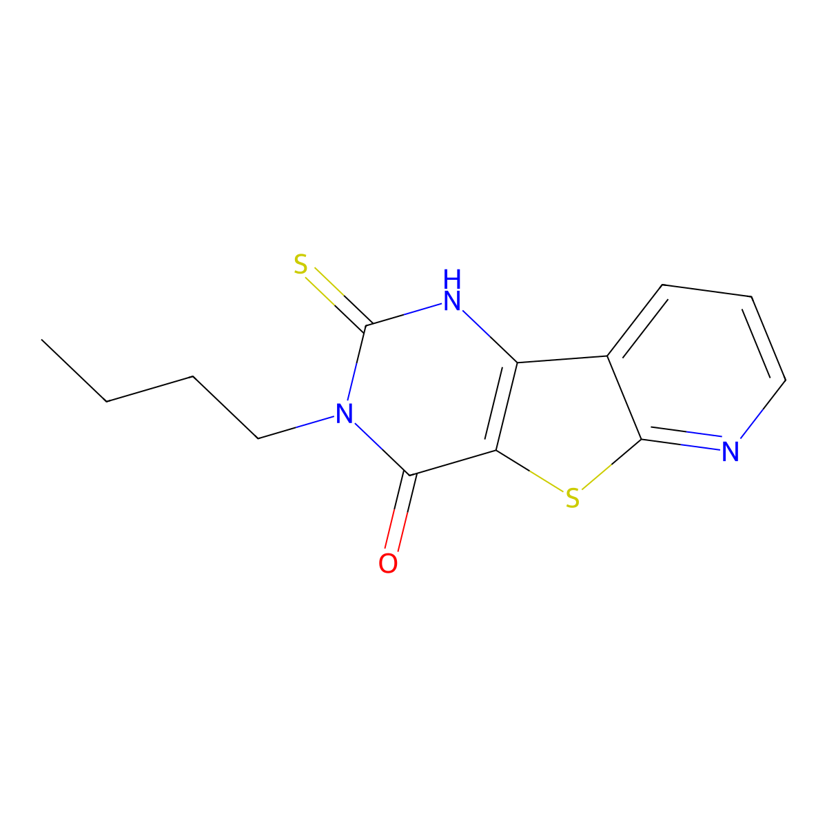 3-butyl-2-thioxo-2,3-dihydropyrido[3',2':4,5]thieno[3,2-d]pyrimidin-4(1H)-one molecular structure, CAS 2109589-71-9