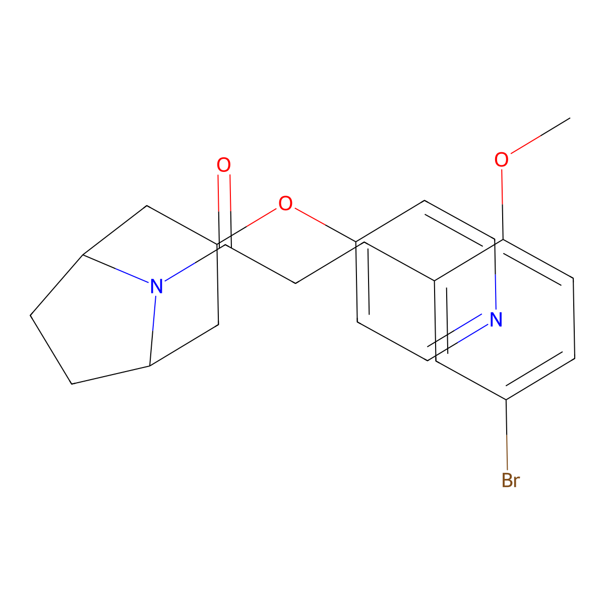 3-(5-bromo-2-methoxyphenyl)-1-((1R,5S)-3-(pyridin-4-yloxy)-8-azabicyclo[3.2.1]octan-8-yl)propan-1-one molecular structure, CAS 2109594-48-9