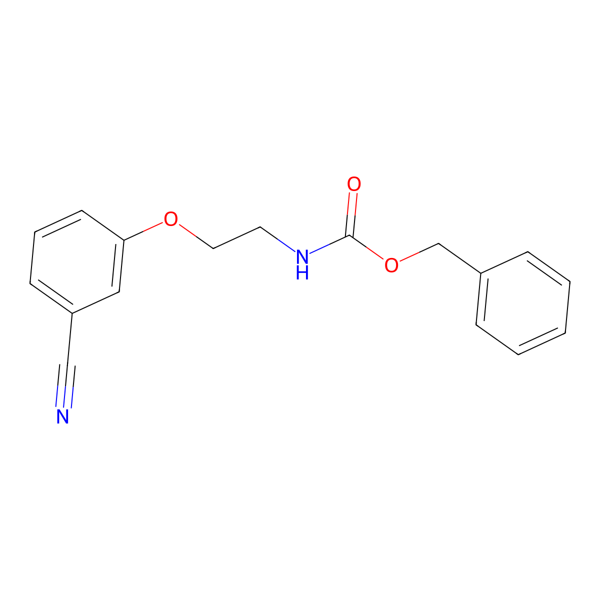 benzyl N-[2-(3-cyanophenoxy)ethyl]carbamate molecular structure, CAS 210961-84-5