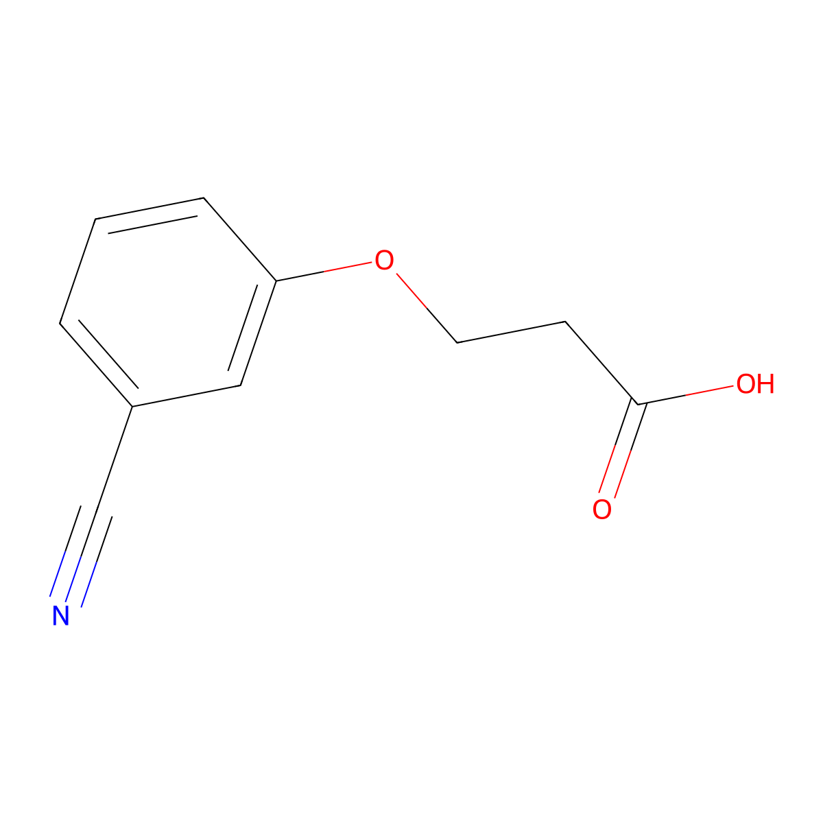 3-(3-Cyanophenoxy)propanoic acid molecular structure, CAS 210962-57-5