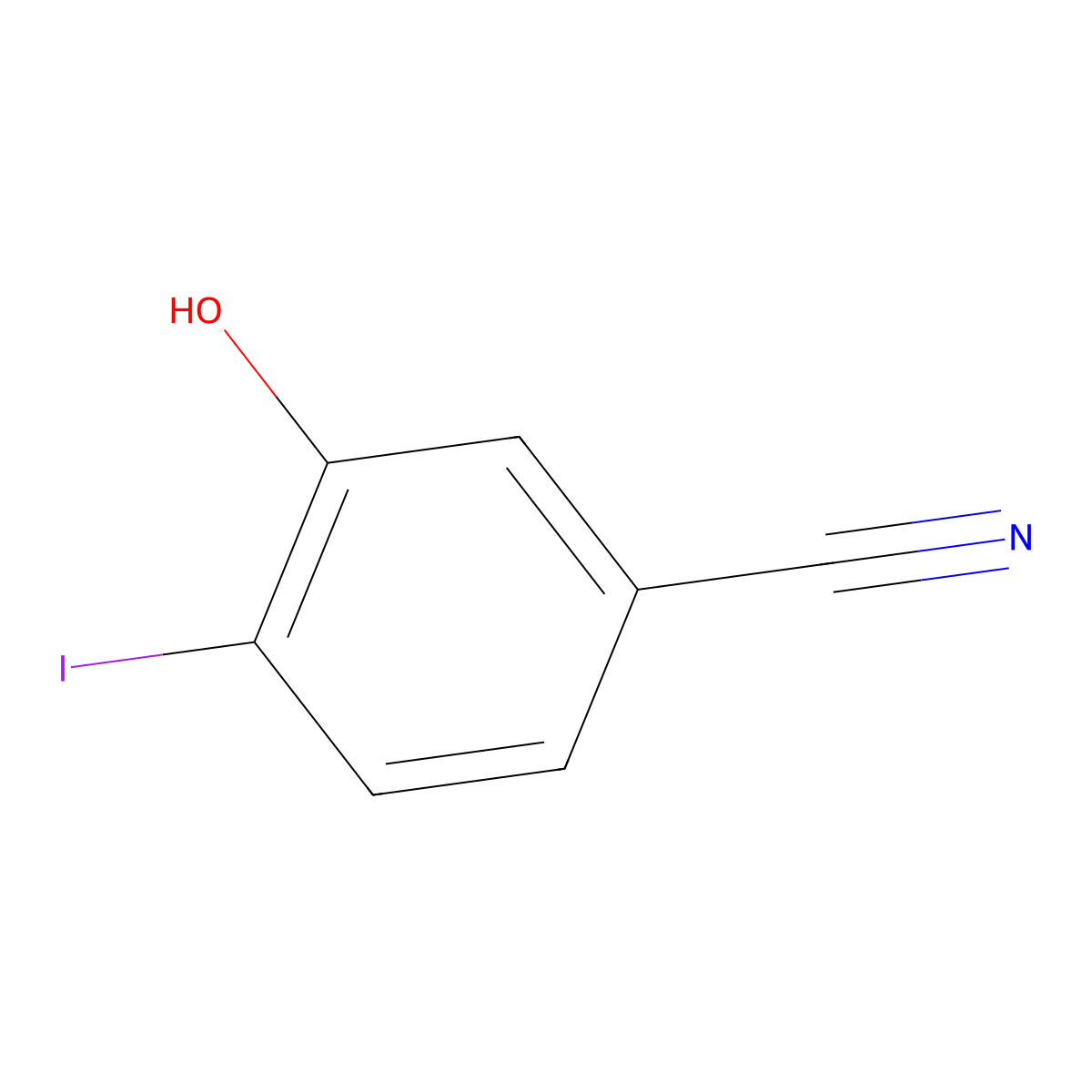 3-Hydroxy-4-iodobenzonitrile molecular structure, CAS 210962-75-7