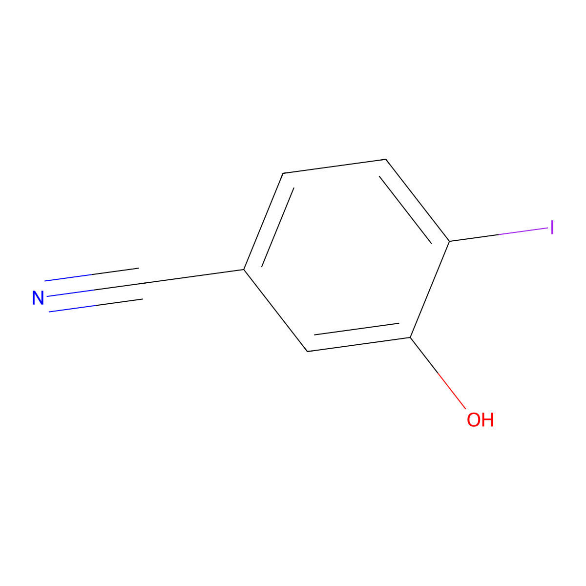 3-Hydroxy-4-iodobenzonitrile molecular structure, CAS 210962-75-7
