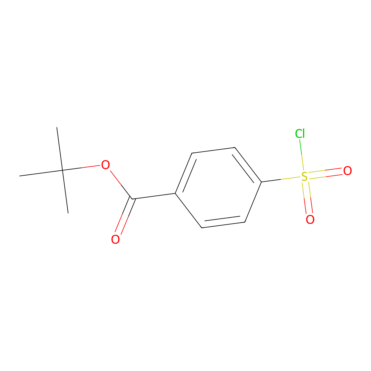 Tert-butyl 4-(chlorosulfonyl)benzoate molecular structure, CAS 210964-02-6