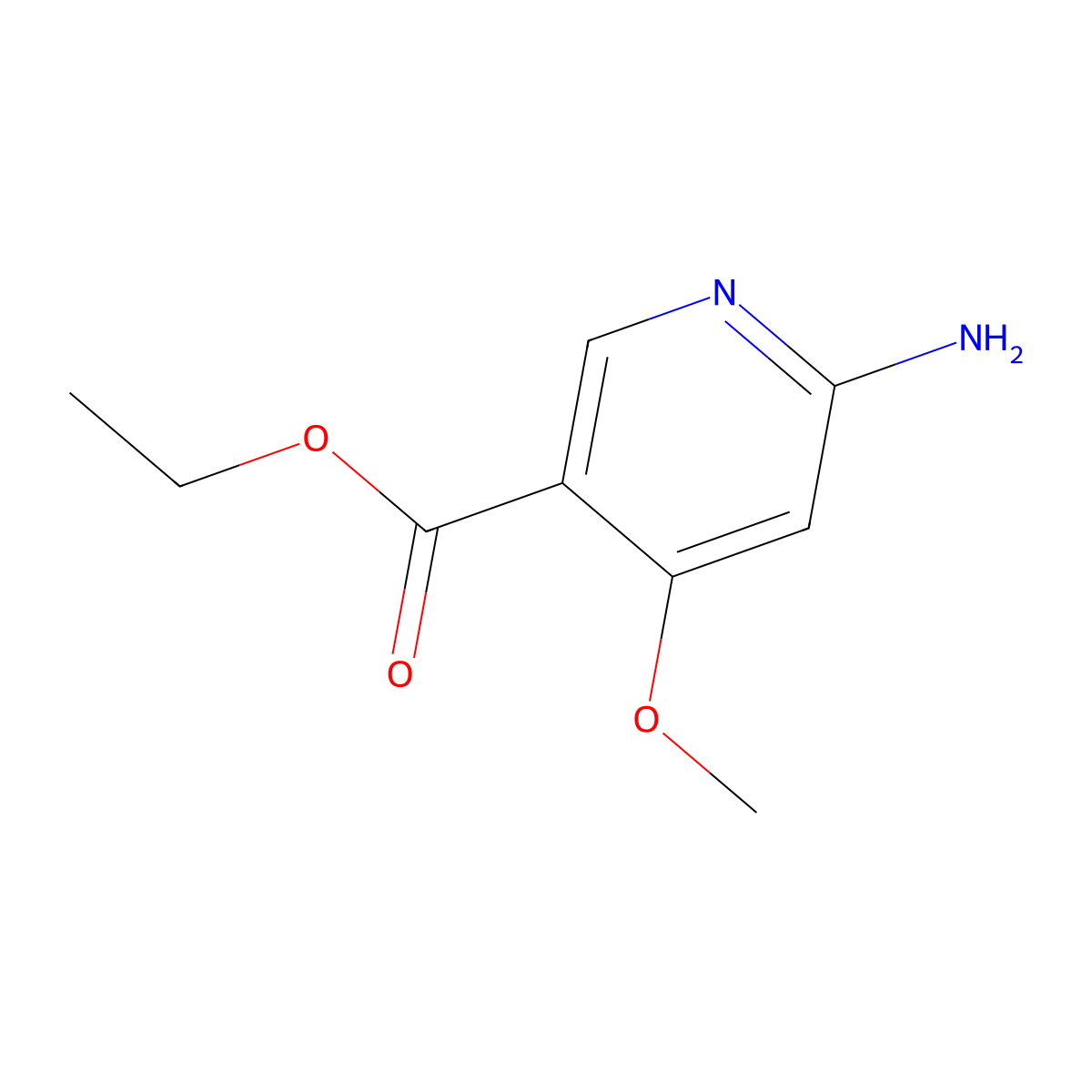Ethyl 6-amino-4-methoxypyridine-3-carboxylate molecular structure, CAS 2109640-12-0