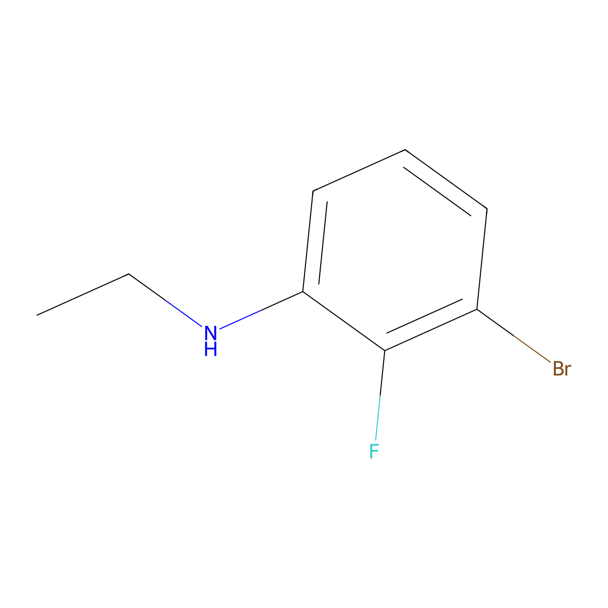 3-Bromo-N-ethyl-2-fluoroaniline molecular structure, CAS 2109644-24-6