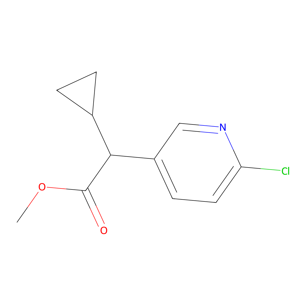 Methyl 2-(6-Chloro-3-pyridyl)-2-cyclopropylacetate molecular structure, CAS 2109661-71-2