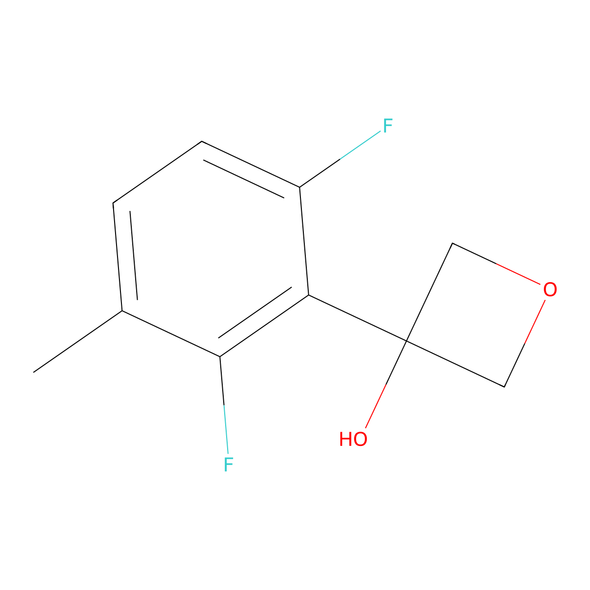 3-(2,6-Difluoro-3-methylphenyl)-3-oxetanol molecular structure, CAS 2109667-84-5