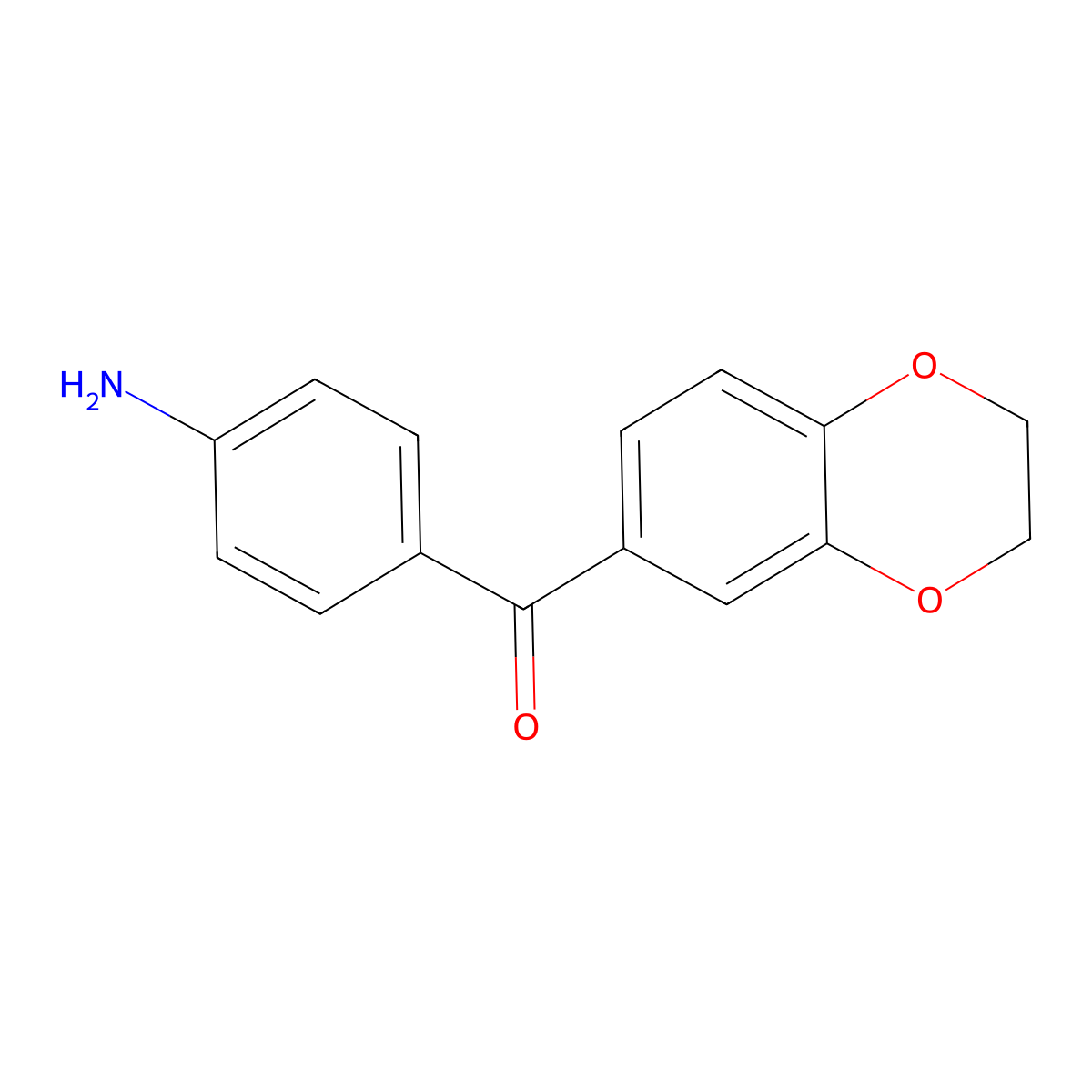 4-(2,3-Dihydro-1,4-benzodioxine-6-carbonyl)aniline molecular structure, CAS 210967-24-1
