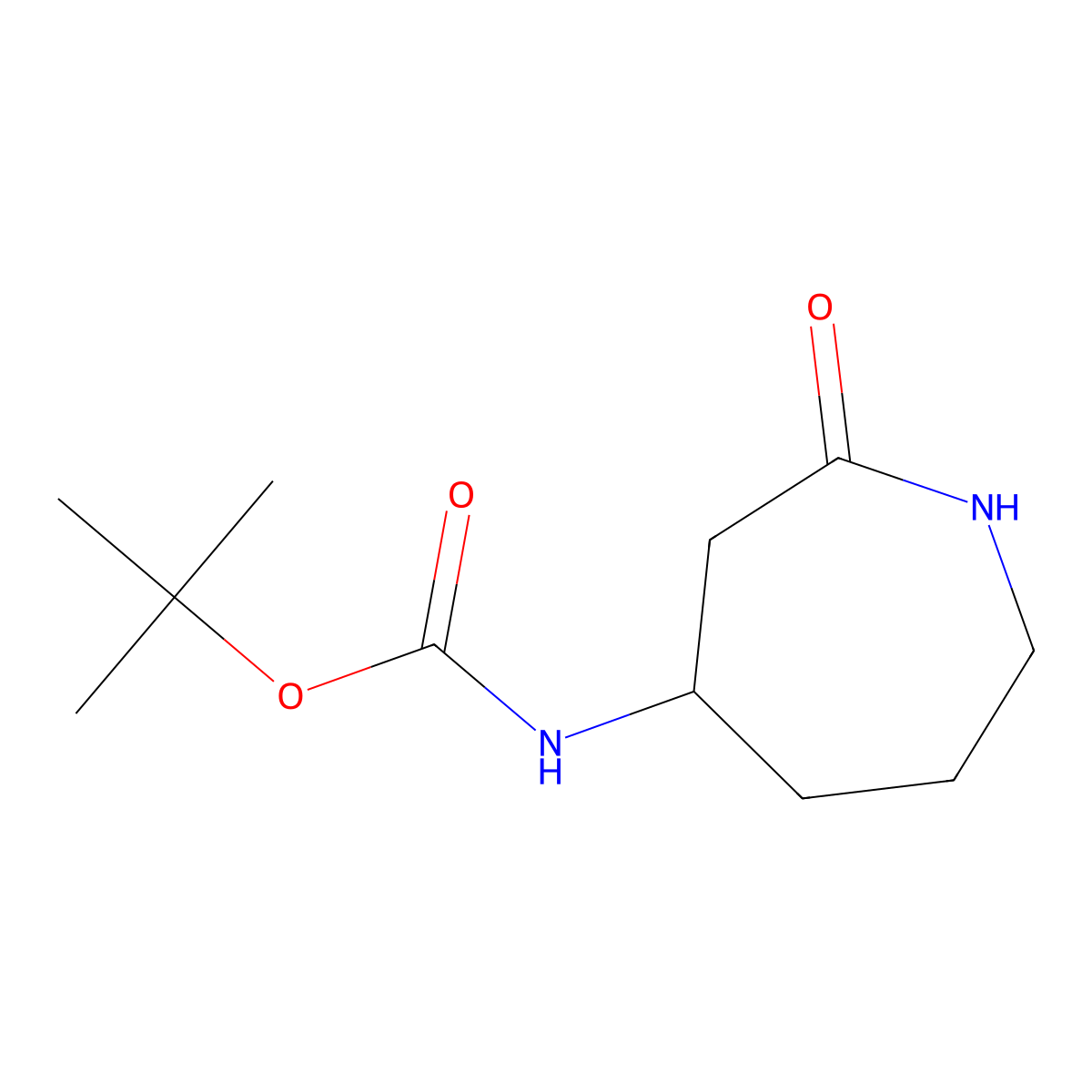 3-N-Boc-Amino-epsilon-caprolactam molecular structure, CAS 210967-77-4