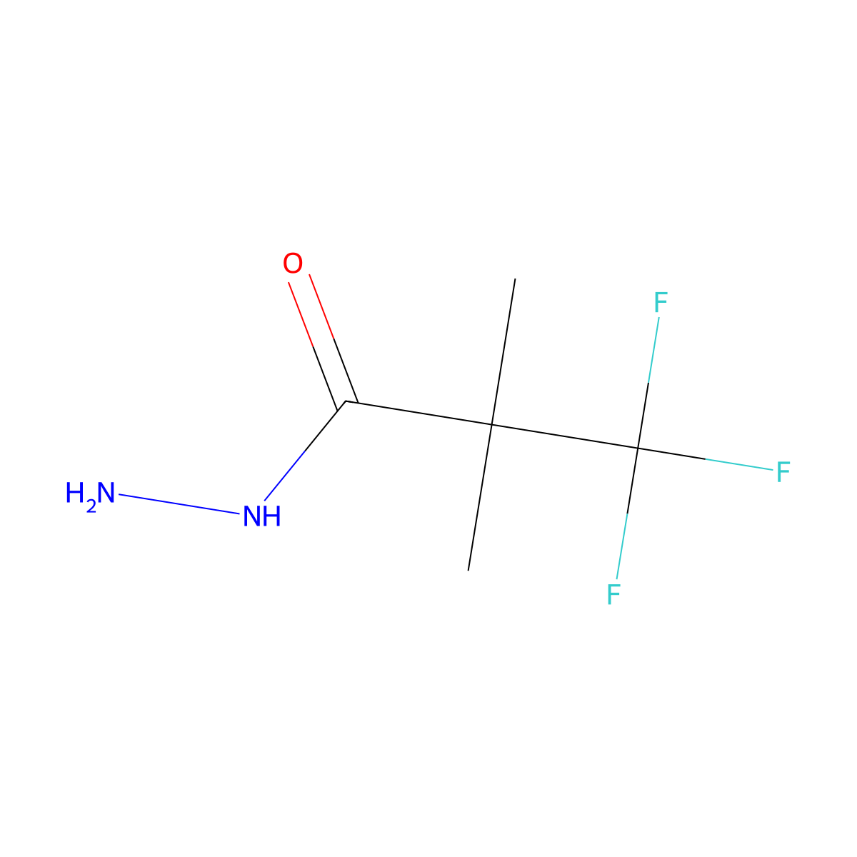 3,3,3-Trifluoro-2,2-dimethylpropanehydrazide molecular structure, CAS 2109682-77-9