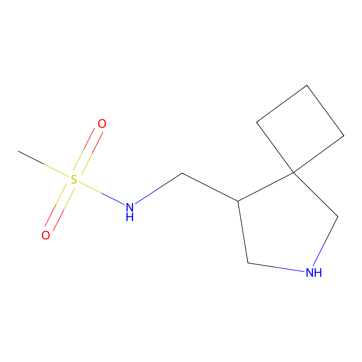 N-({6-azaspiro[3.4]octan-8-yl}methyl)methanesulfonamide molecular structure, CAS 2109702-02-3