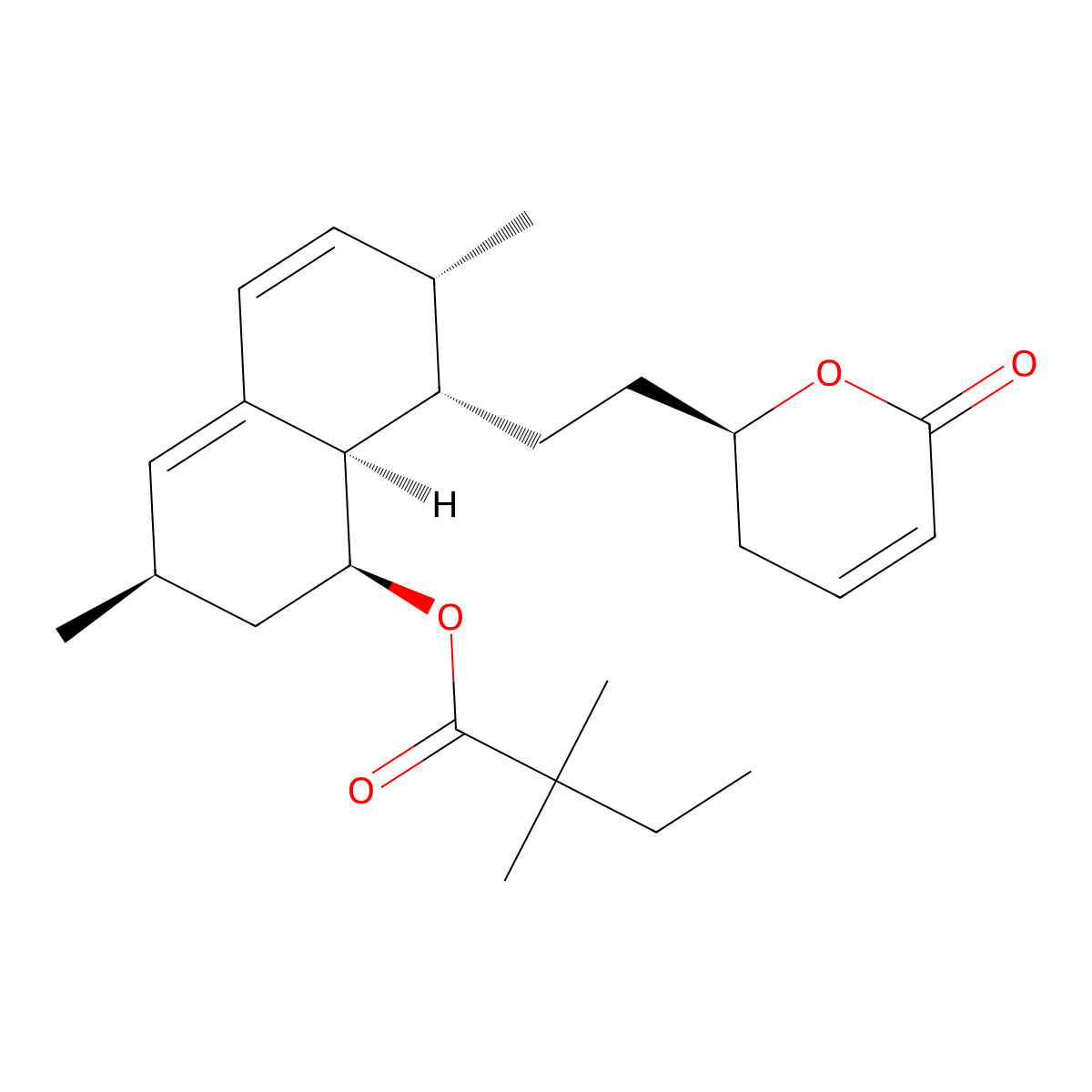 Anhydro simvastatin molecular structure, CAS 210980-68-0