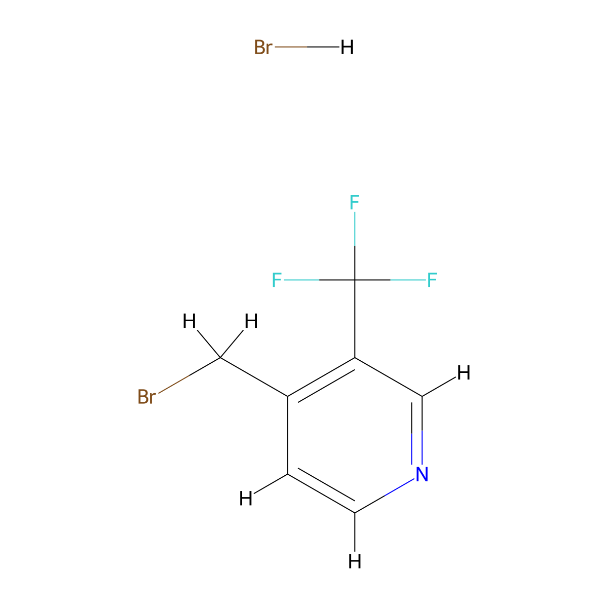 4-(Bromomethyl)-3-(trifluoromethyl)pyridine hydrobromide molecular structure, CAS 2109805-58-3