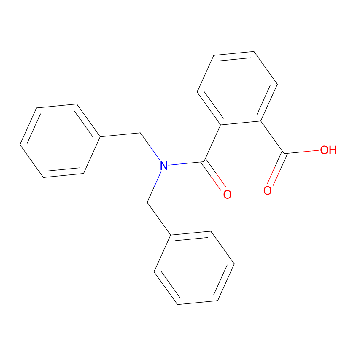 2-(Dibenzylcarbamoyl)benzoic acid molecular structure, CAS 210984-34-2