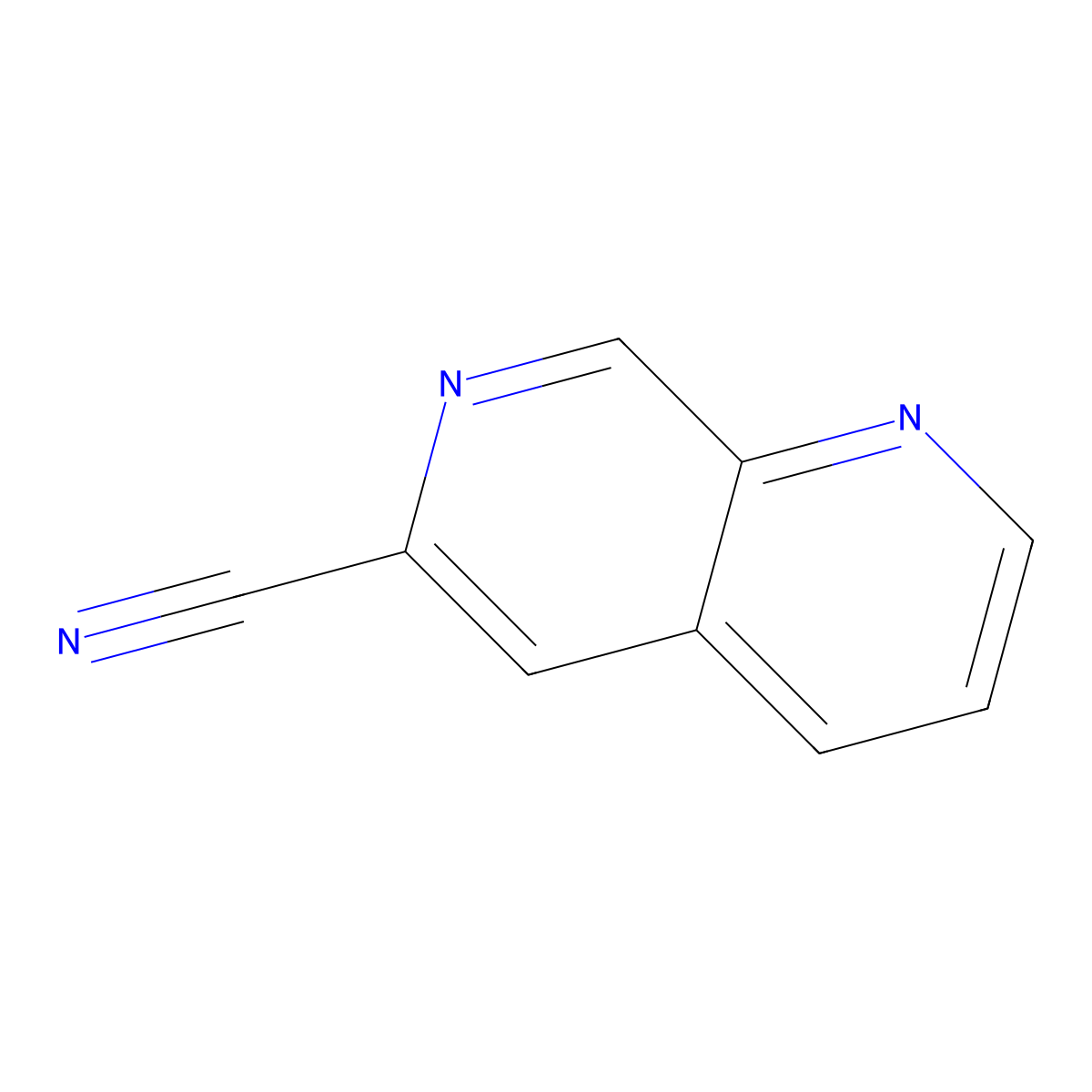 1,7-Naphthyridine-6-carbonitrile molecular structure, CAS 2109872-57-1