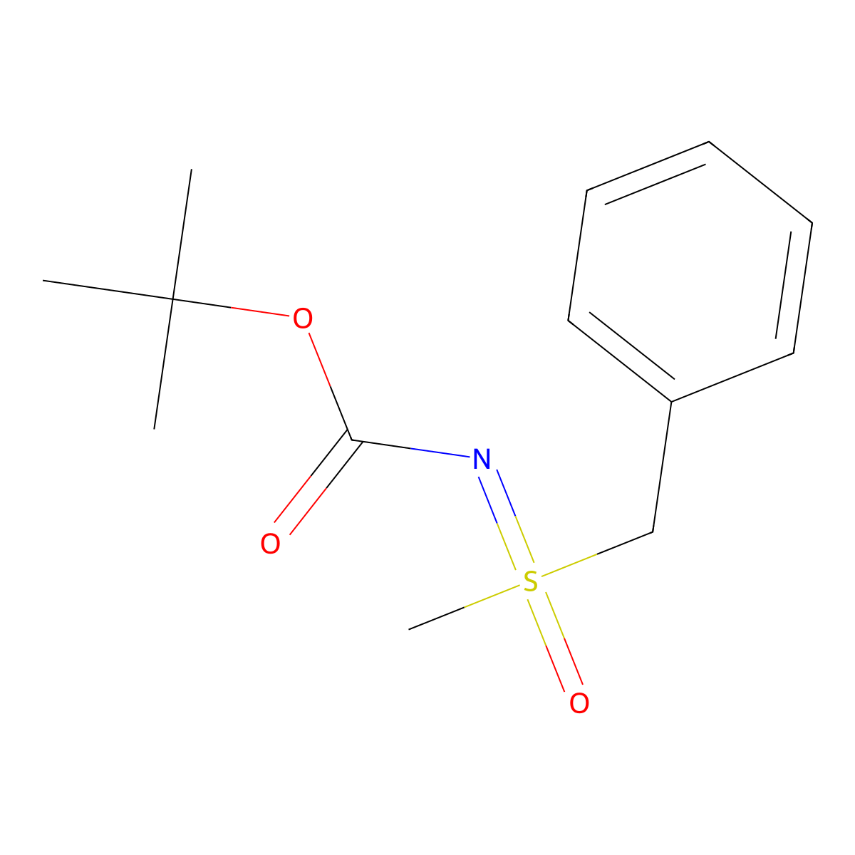 tert-butyl N-(benzyl(methyl)oxo-lambda6-sulfanylidene)carbamate molecular structure, CAS 210989-11-0
