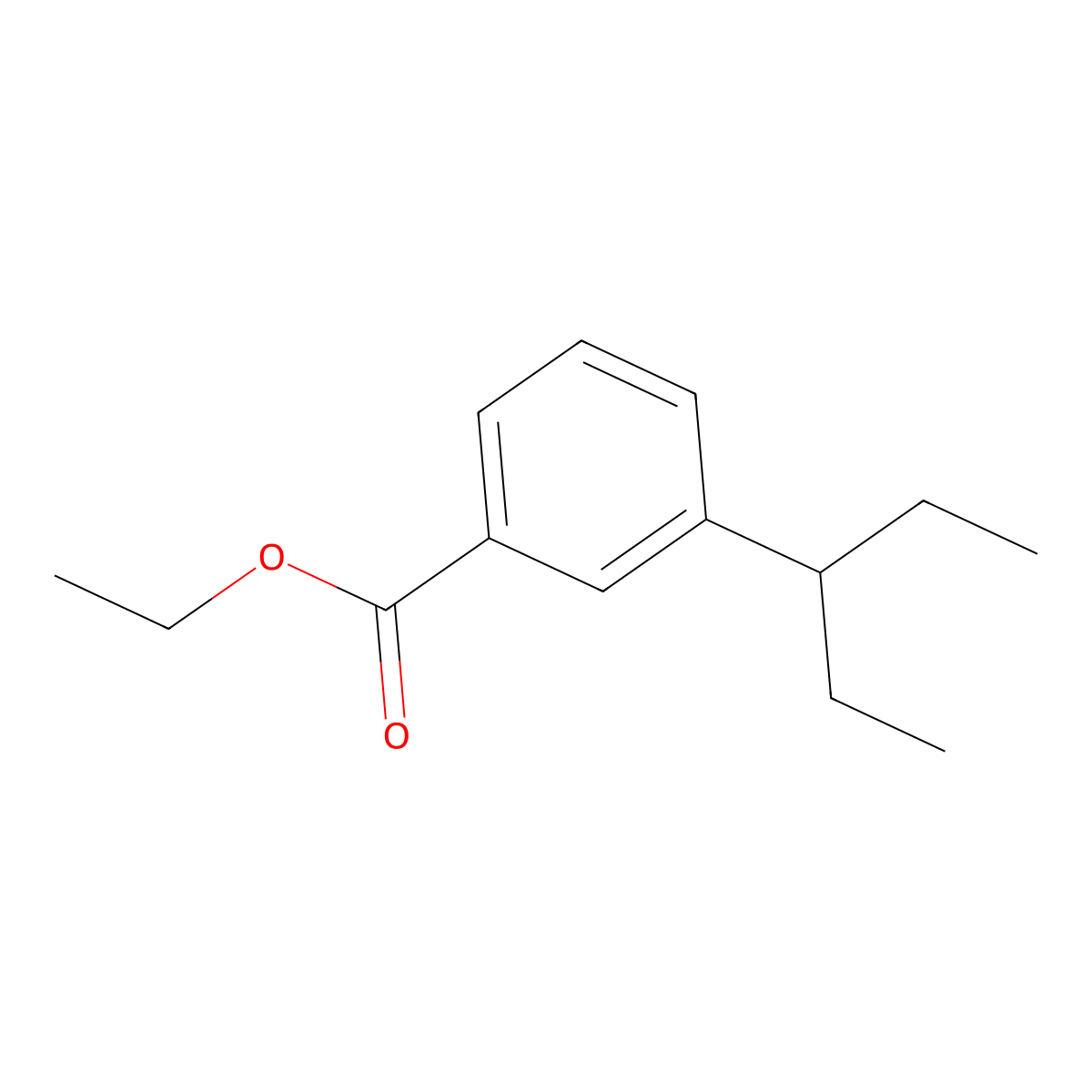 Ethyl 3-(1-ethylpropyl)benzoate molecular structure, CAS 2109892-53-5