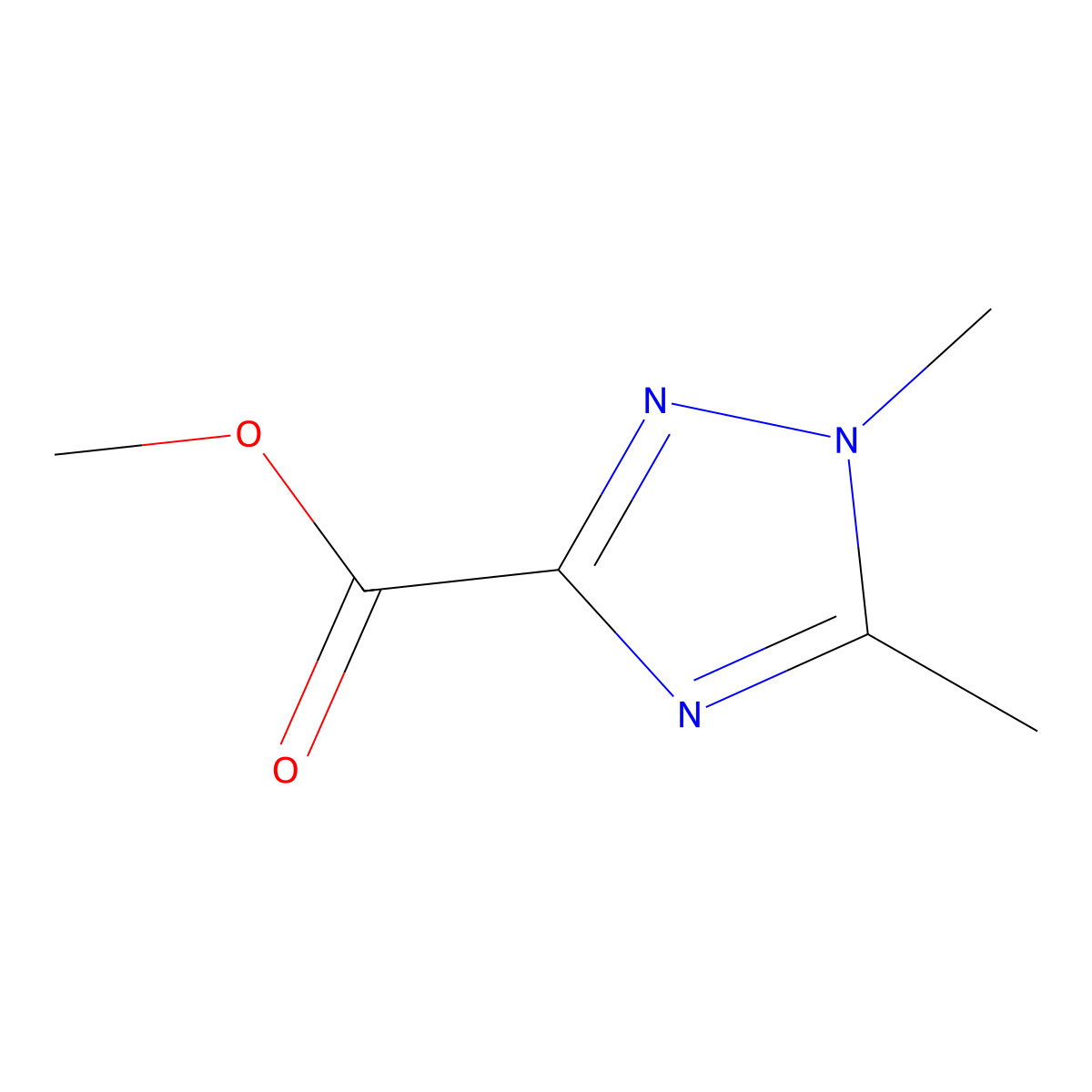 methyl 1,5-dimethyl-1H-1,2,4-triazole-3-carboxylate molecular structure, CAS 2109906-65-0