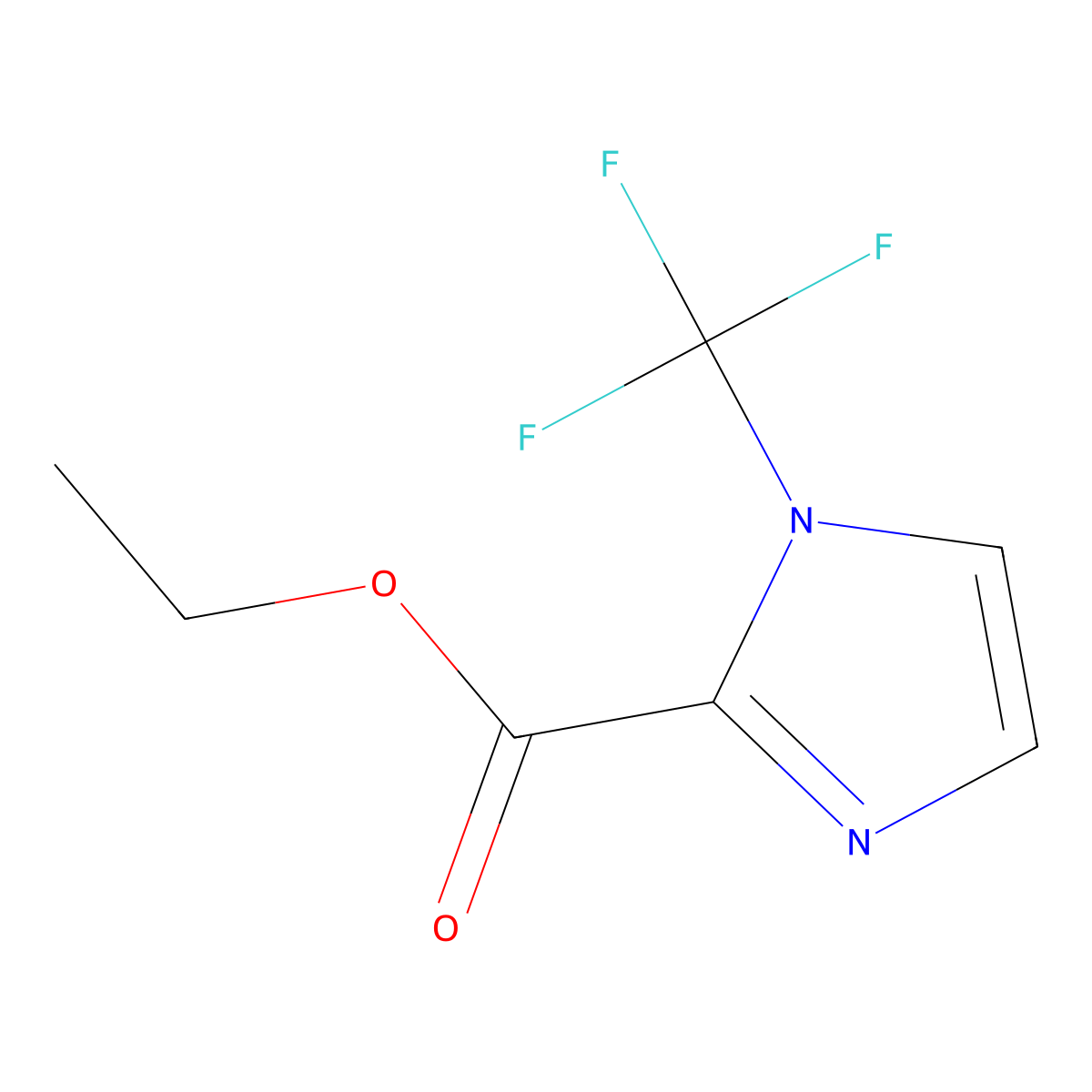 ethyl1-(trifluoromethyl)-1H-imidazole-2-carboxylate molecular structure, CAS 2109915-34-4