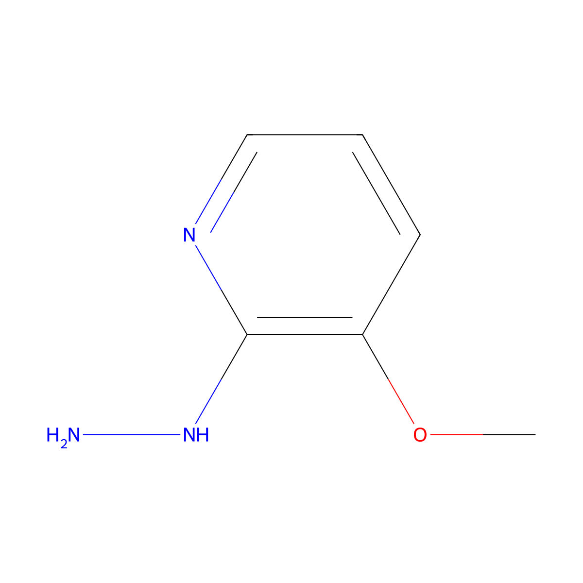 2-Hydrazinyl-3-methoxypyridine molecular structure, CAS 210992-34-0