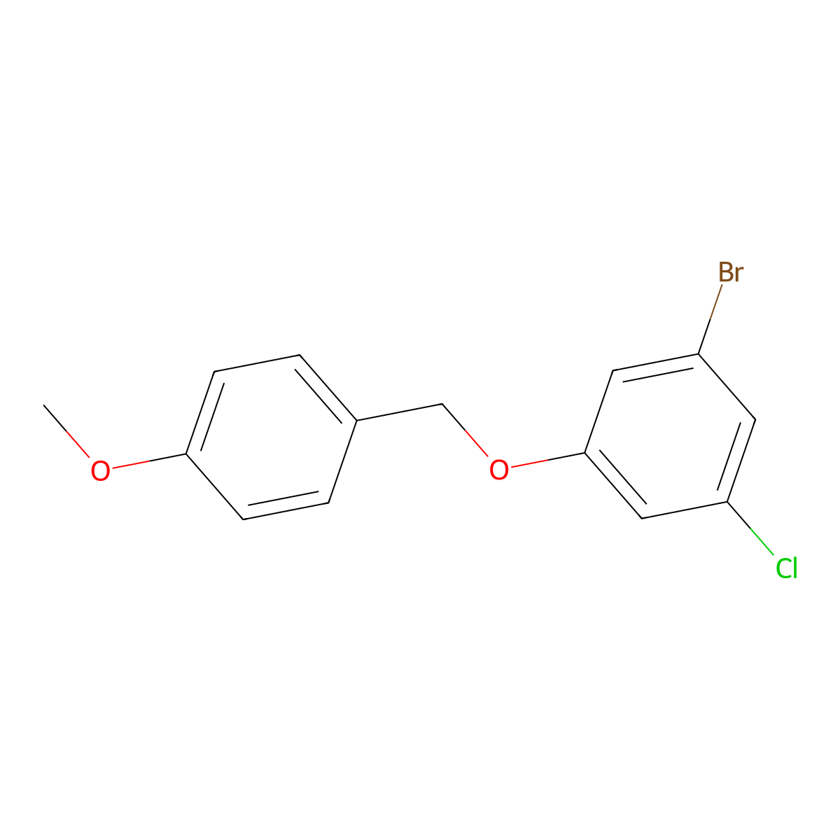 1-Bromo-3-chloro-5-((4-methoxybenzyl)oxy)benzene molecular structure, CAS 210992-77-1