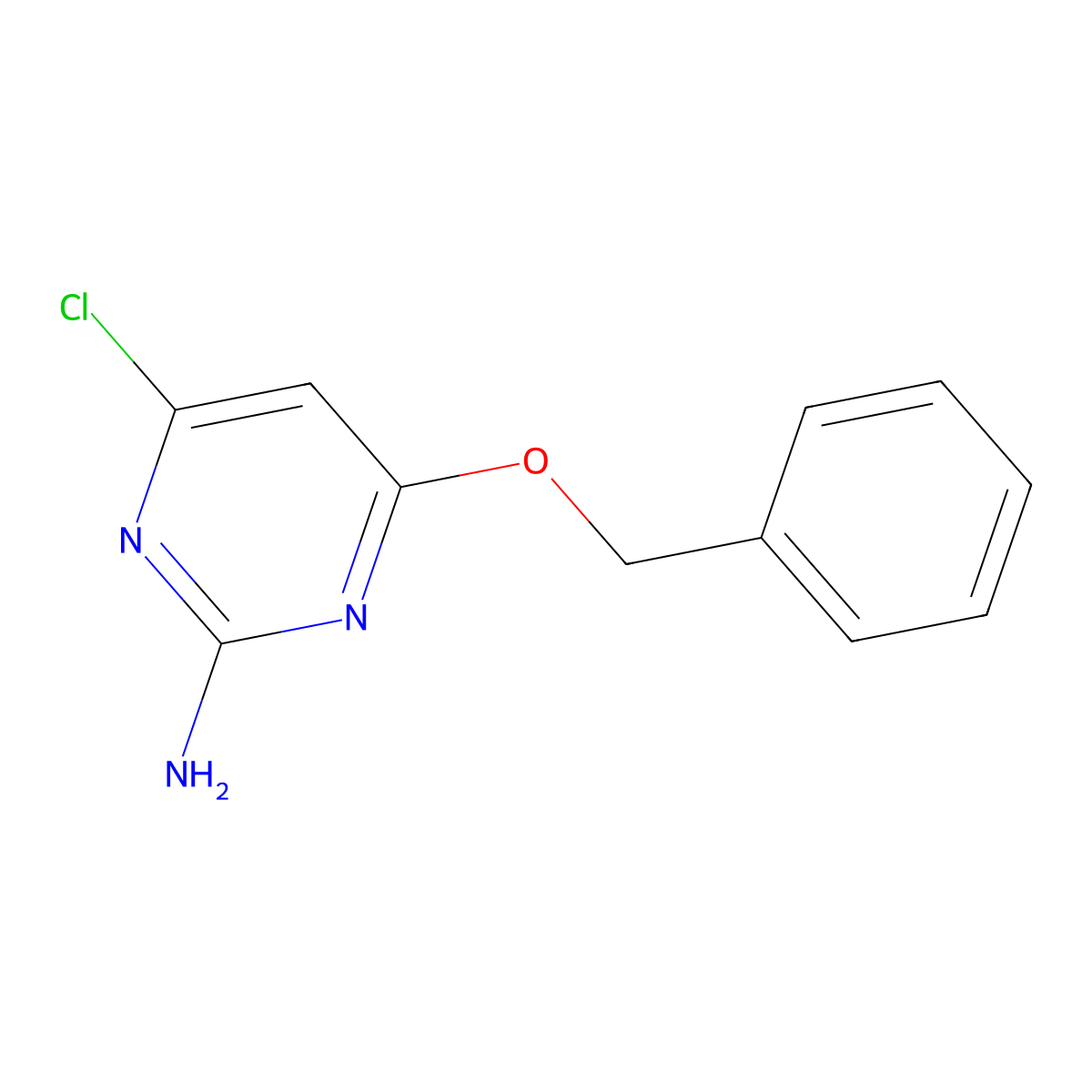 4-(Benzyloxy)-6-chloropyrimidin-2-amine molecular structure, CAS 210992-85-1