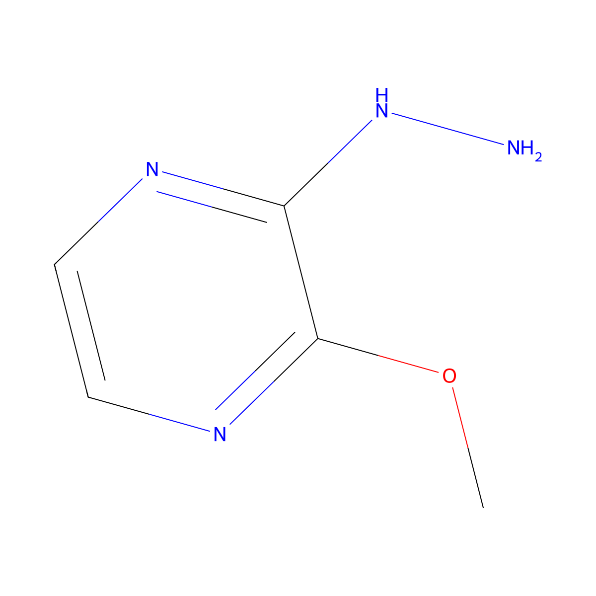 2-Hydrazinyl-3-methoxypyrazine molecular structure, CAS 210993-11-6
