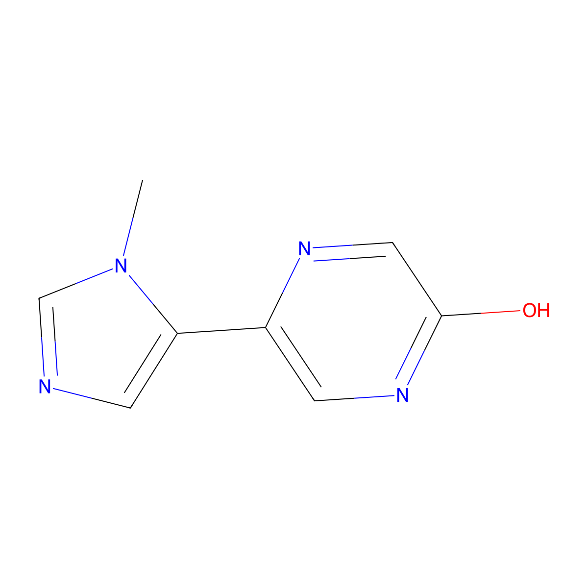 5-(1-methyl-1H-imidazol-5-yl)pyrazin-2-ol molecular structure, CAS 2109930-61-0