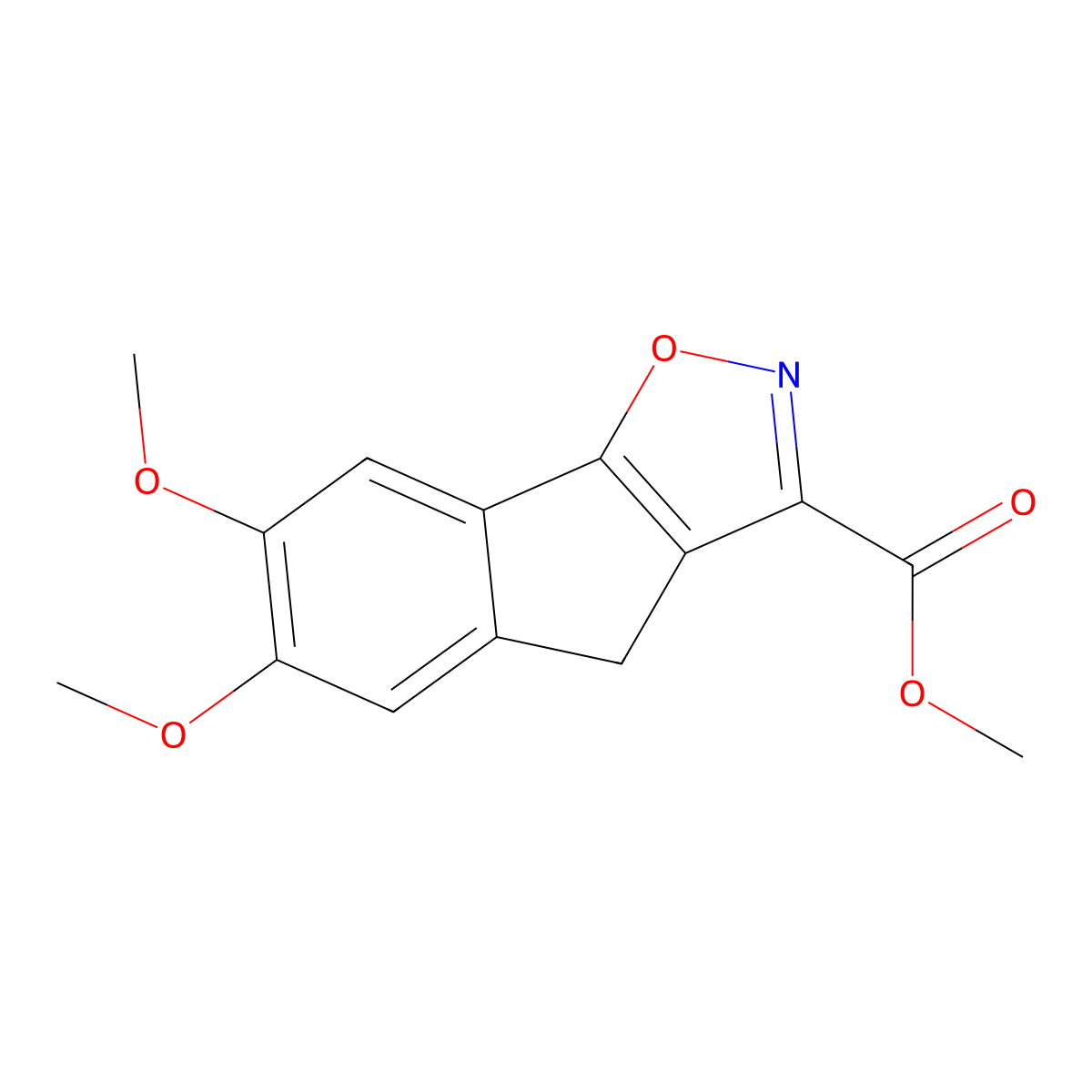 methyl 6,7-dimethoxy-4H-indeno[2,1-d][1,2]oxazole-3-carboxylate molecular structure, CAS 2109968-97-8