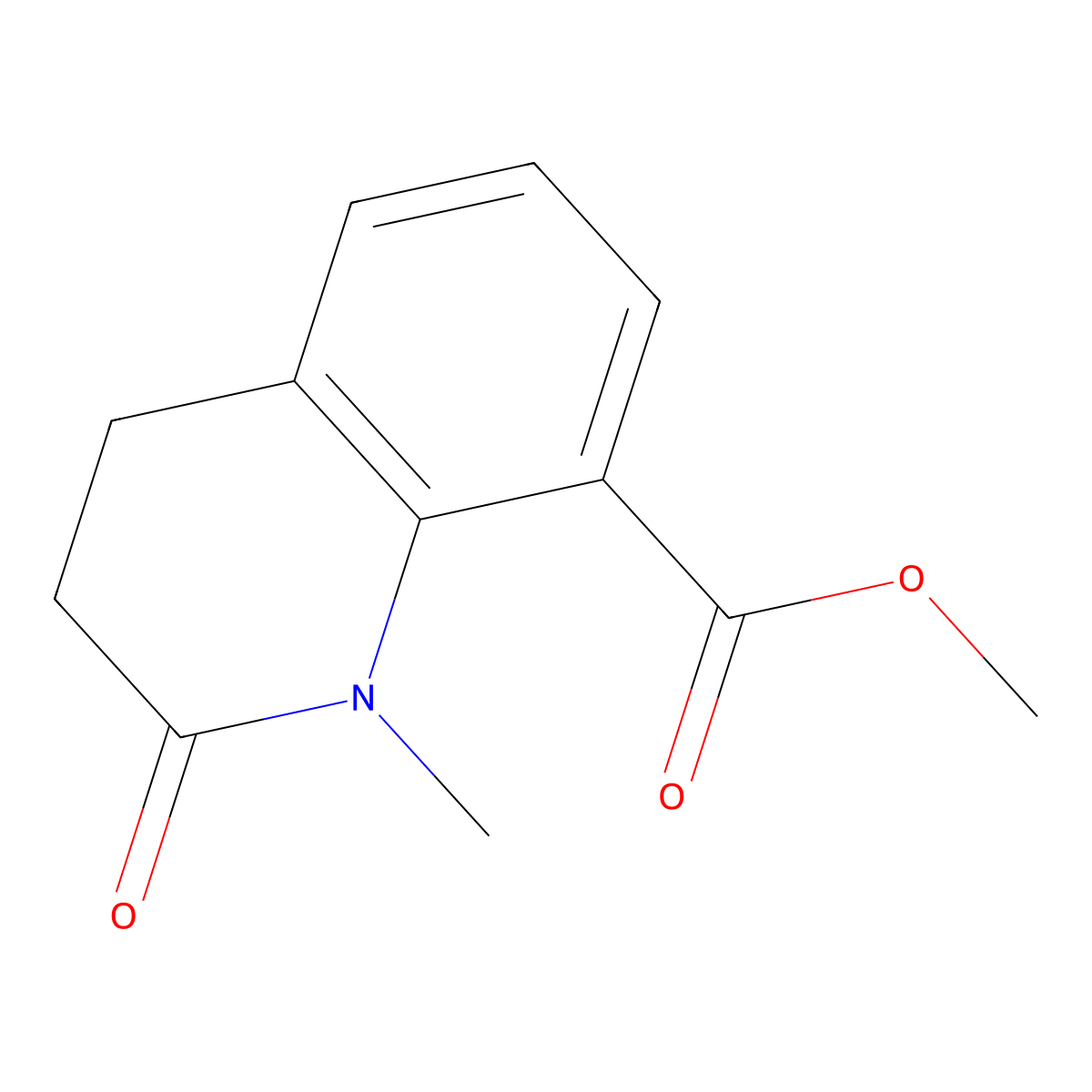 Methyl 1-Methyl-2-oxo-1,2,3,4-tetrahydroquinoline-8-carboxylate molecular structure, CAS 2109970-24-1