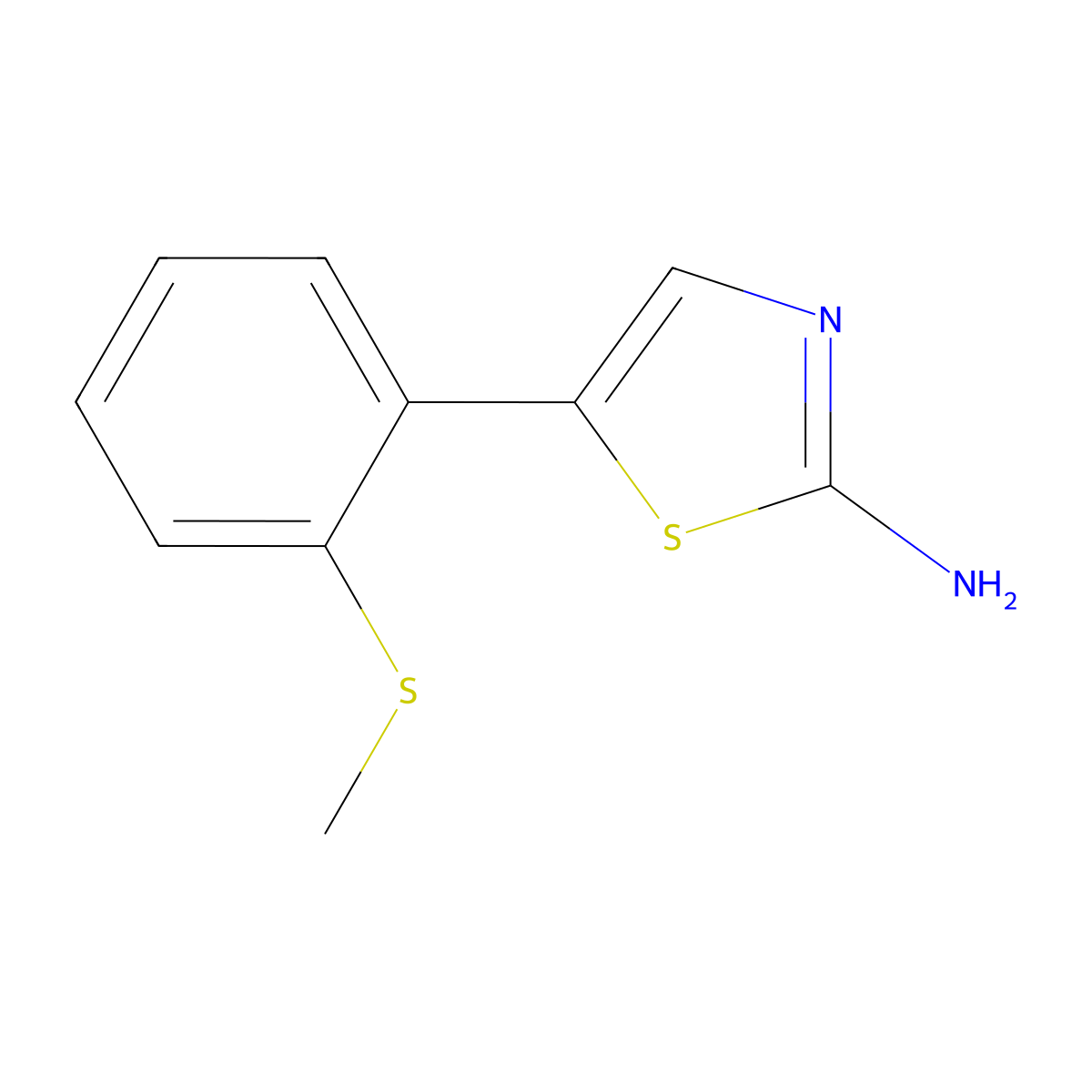 5-(2-(Methylthio)phenyl)thiazol-2-amine molecular structure, CAS 2109998-74-3
