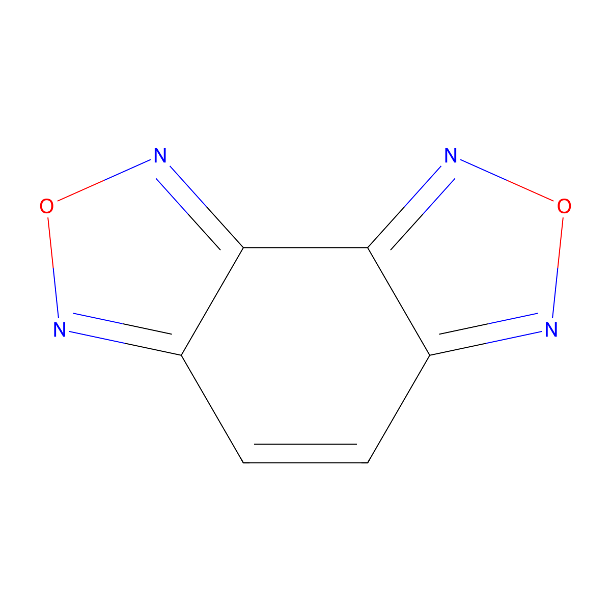 [1,2,5]Oxadiazolo[3,4-g][2,1,3]benzoxadiazole molecular structure, CAS 211-15-4