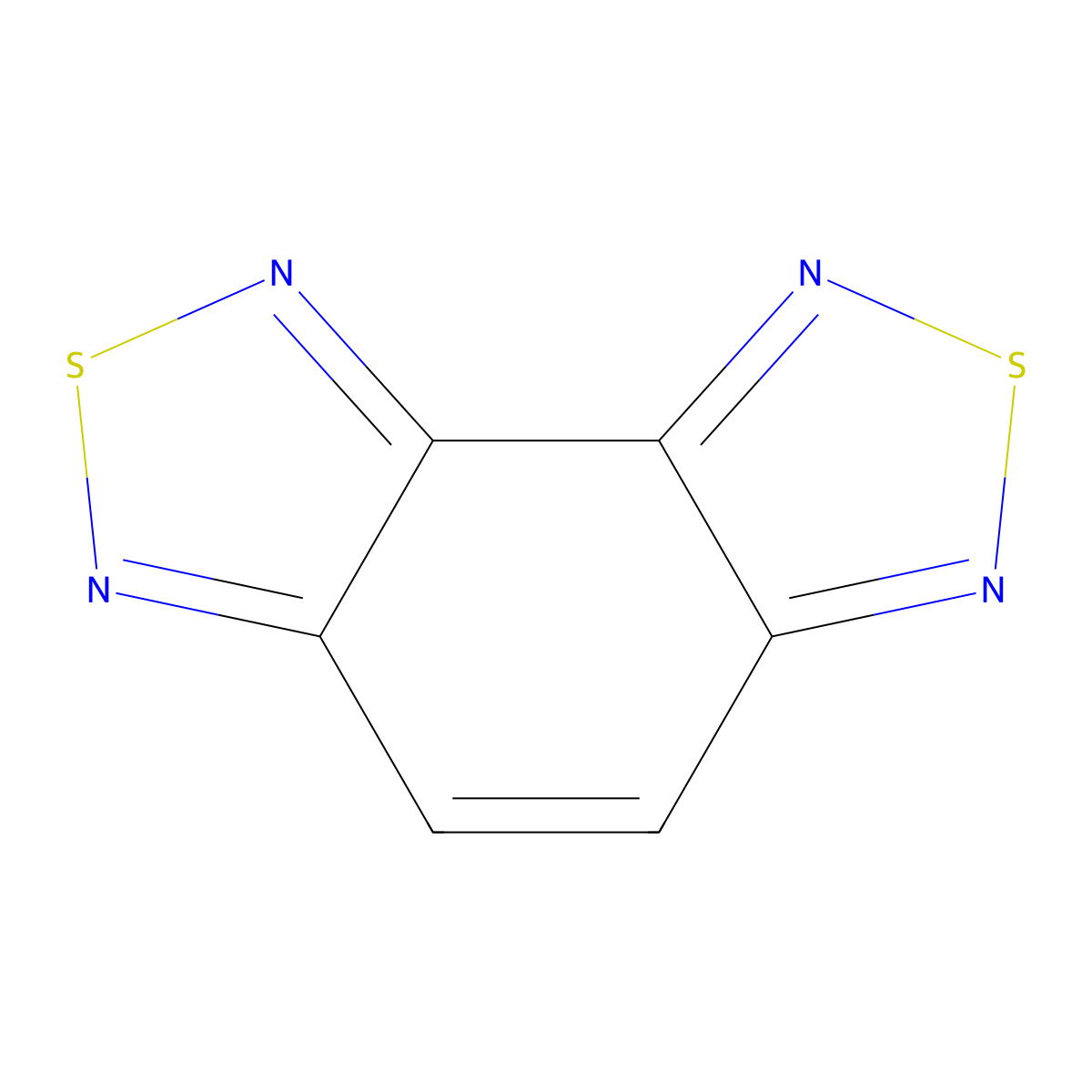 [1,2,5]Thiadiazolo[3,4-g][2,1,3]benzothiadiazole molecular structure, CAS 211-16-5
