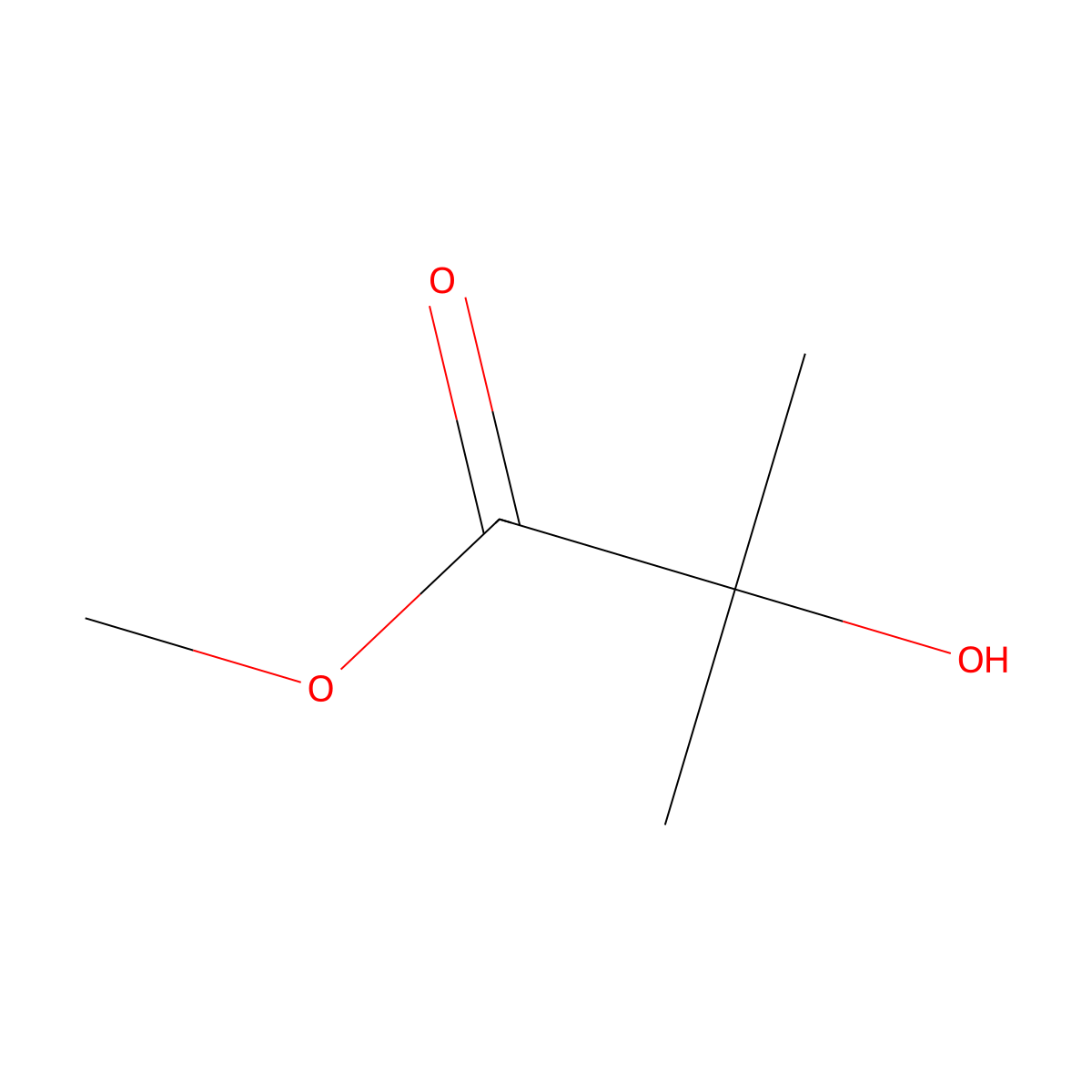 Methyl alpha-hydroxyisobutyrate molecular structure, CAS 2110-78-3
