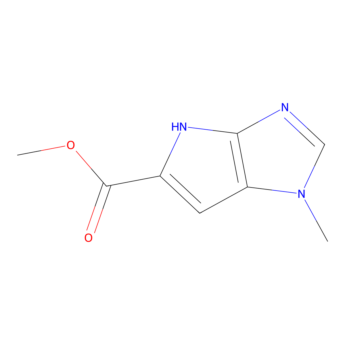 methyl1-methyl-1H,4H-pyrrolo[2,3-d]imidazole-5-carboxylate molecular structure, CAS 2110009-99-7