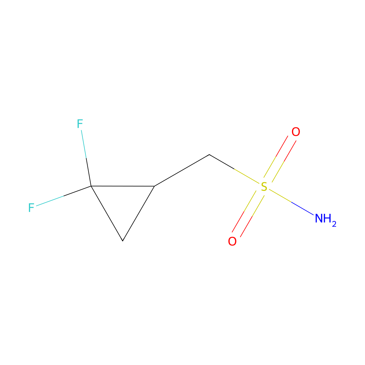 (2,2-Difluorocyclopropyl)methanesulfonamide molecular structure, CAS 2110011-23-7