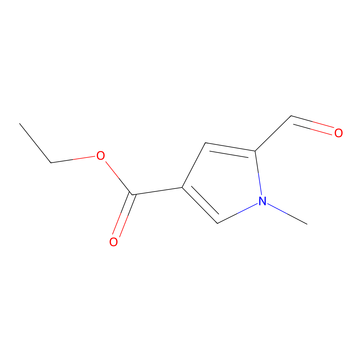 ethyl 5-formyl-1-methyl-1H-pyrrole-3-carboxylate molecular structure, CAS 2110036-56-9