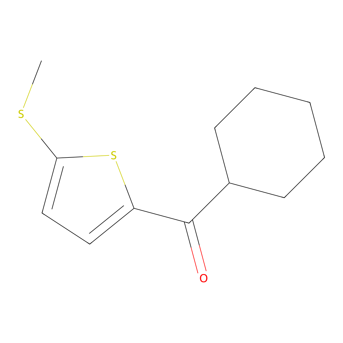 Cyclohexyl[5-(methylthio)-2-thienyl]methanone molecular structure, CAS 2110087-51-7