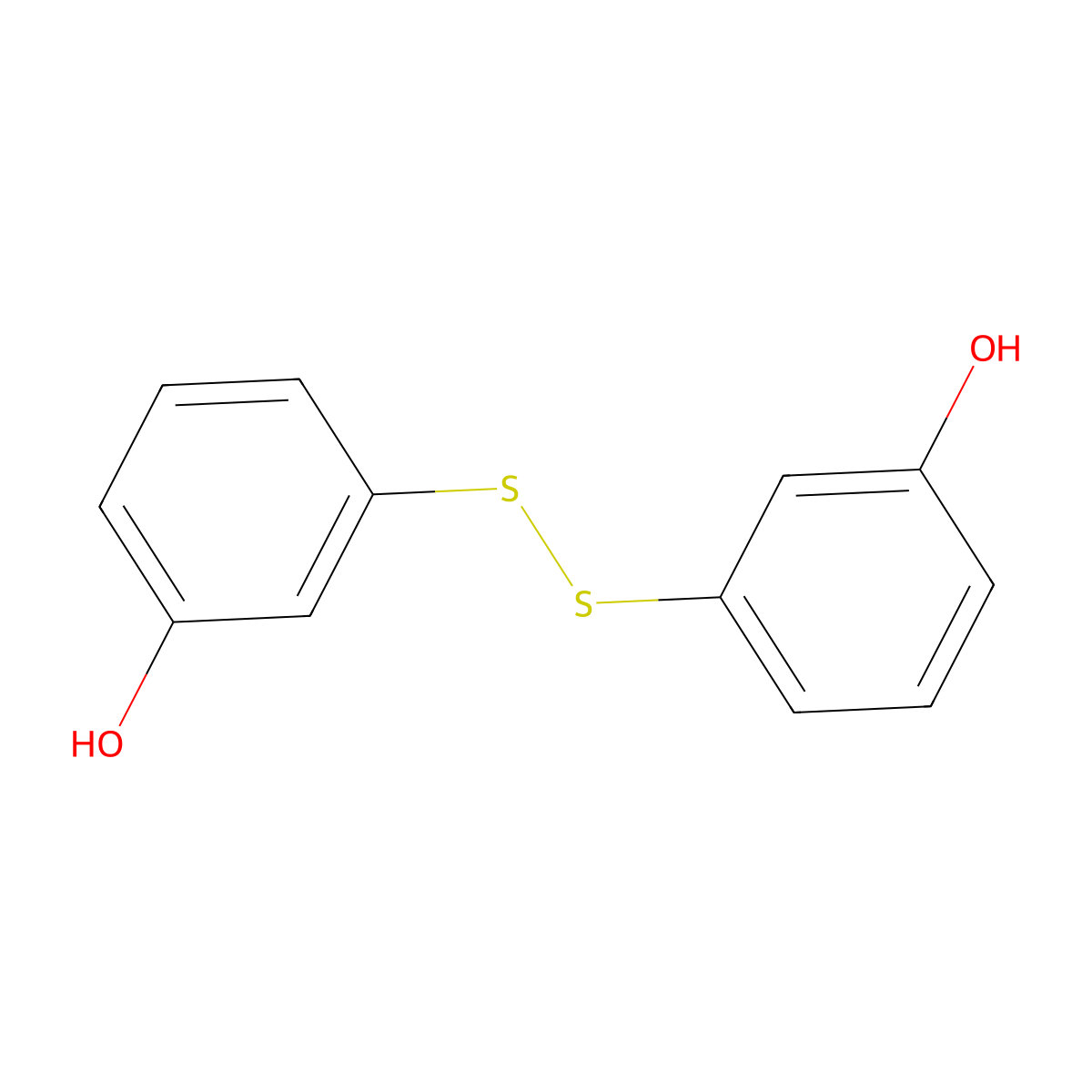 3-[(3-Hydroxyphenyl)disulfanyl]phenol molecular structure, CAS 21101-56-4