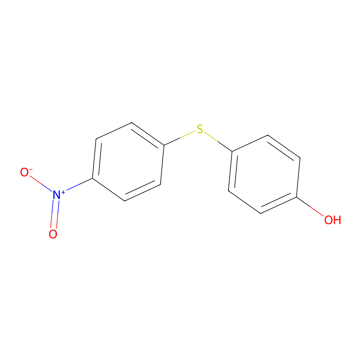 4-[(4-Nitrophenyl)sulfanyl]phenol molecular structure, CAS 21101-60-0