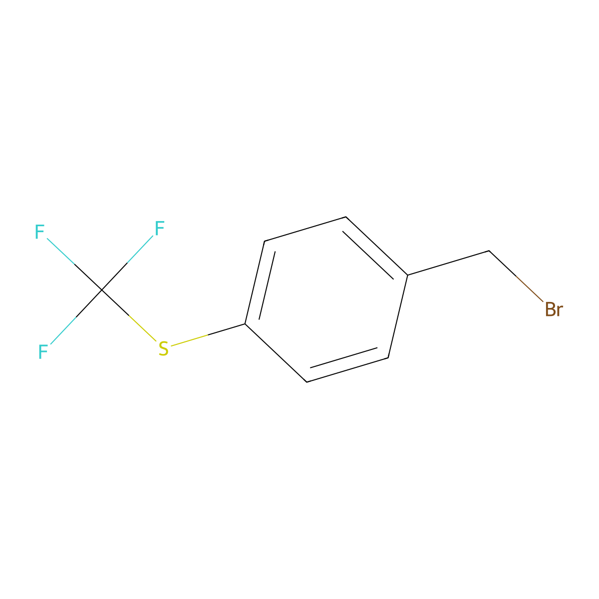 4-(Trifluoromethylthio)benzyl bromide molecular structure, CAS 21101-63-3