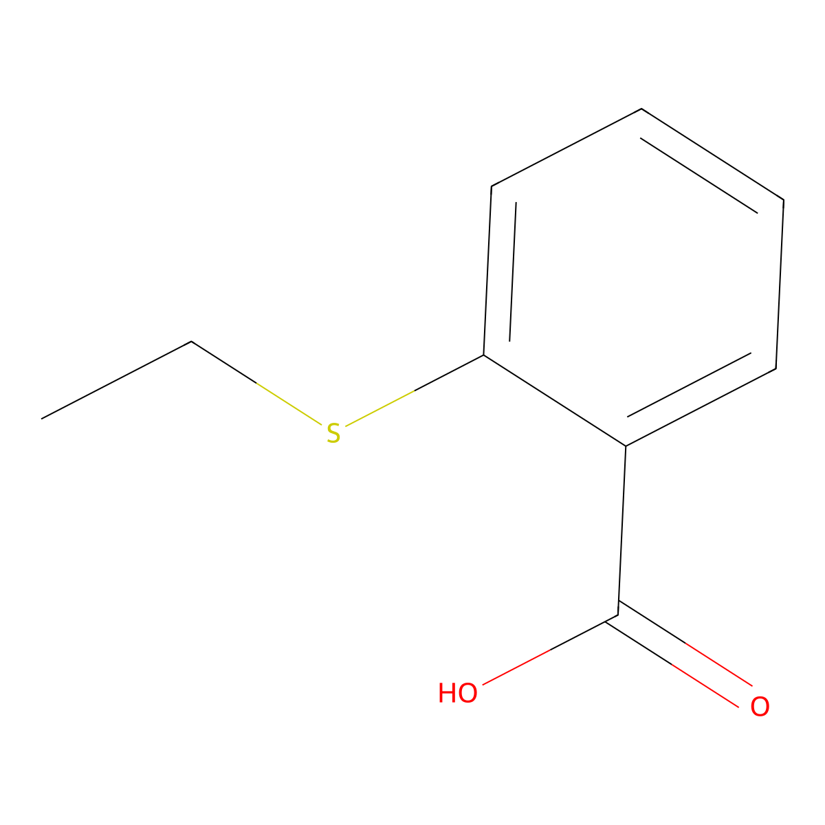 2-(Ethylsulfanyl)benzoic acid molecular structure, CAS 21101-79-1