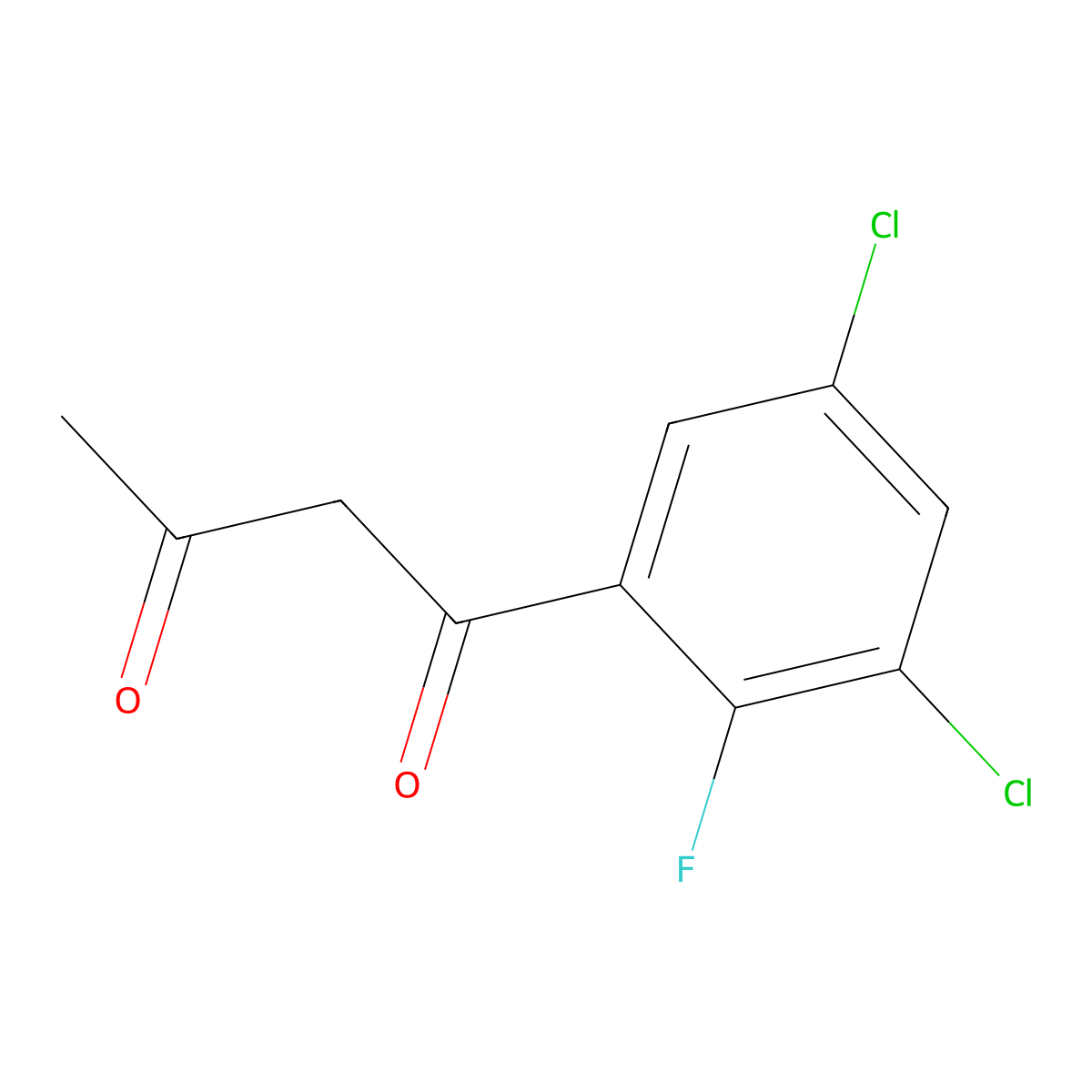 1-(3,5-Dichloro-2-fluorophenyl)butane-1,3-dione molecular structure, CAS 2110135-90-3