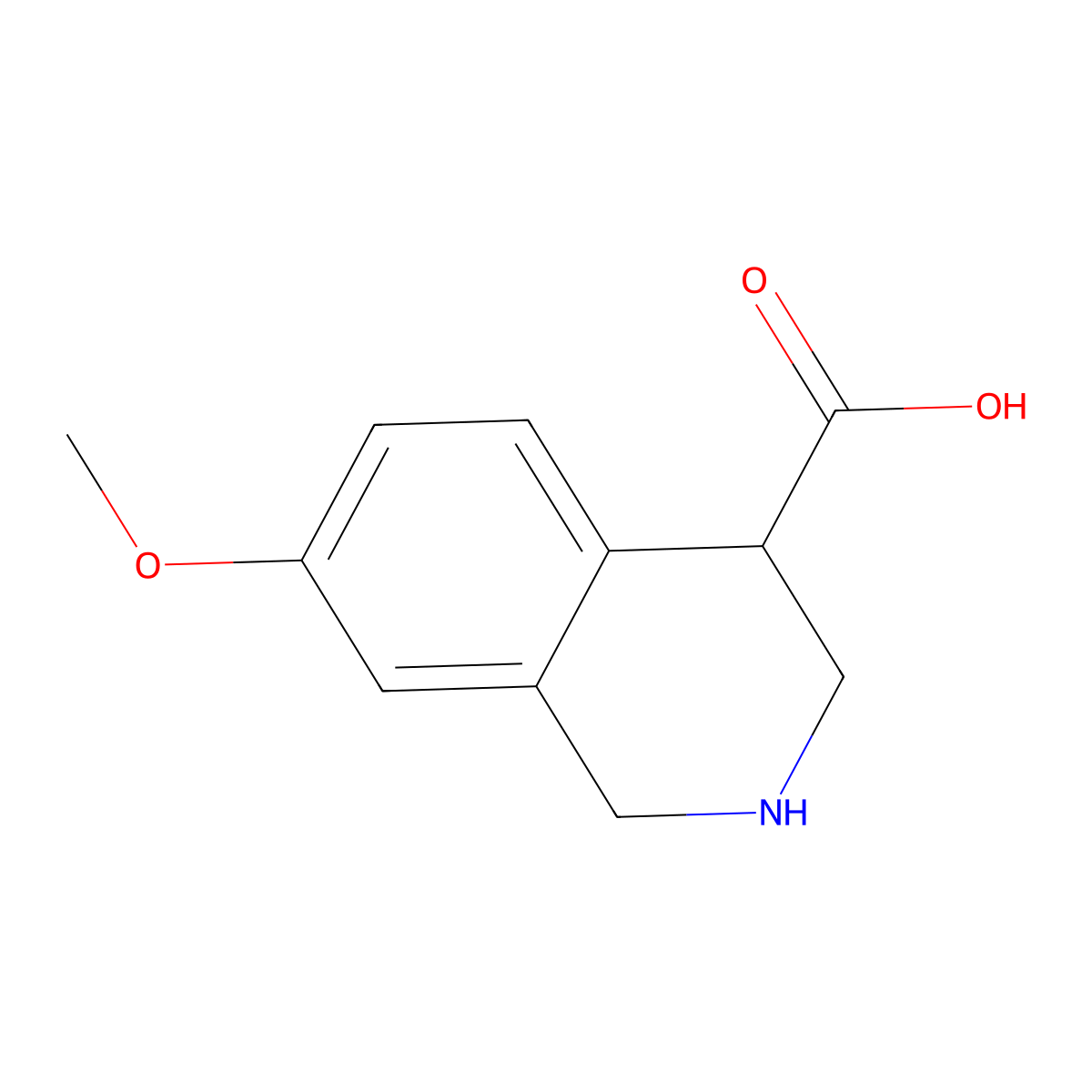 7-Methoxy-1,2,3,4-tetrahydroisoquinoline-4-carboxylic acid molecular structure, CAS 2110152-70-8