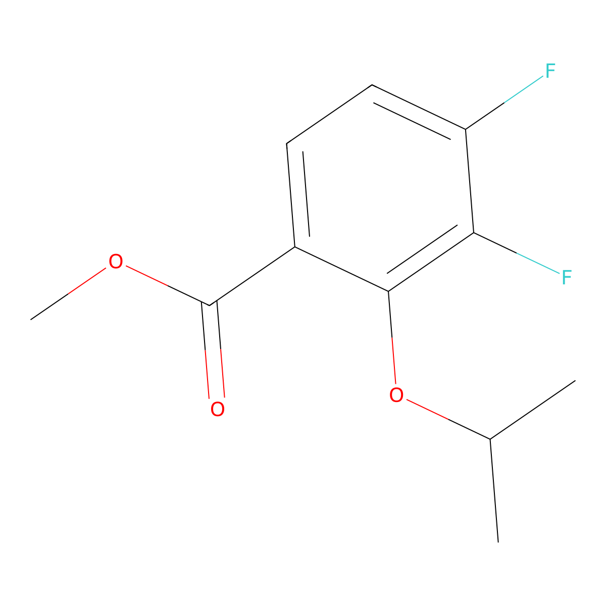 Methyl 3,4-difluoro-2-isopropoxybenzoate molecular structure, CAS 2110176-82-2