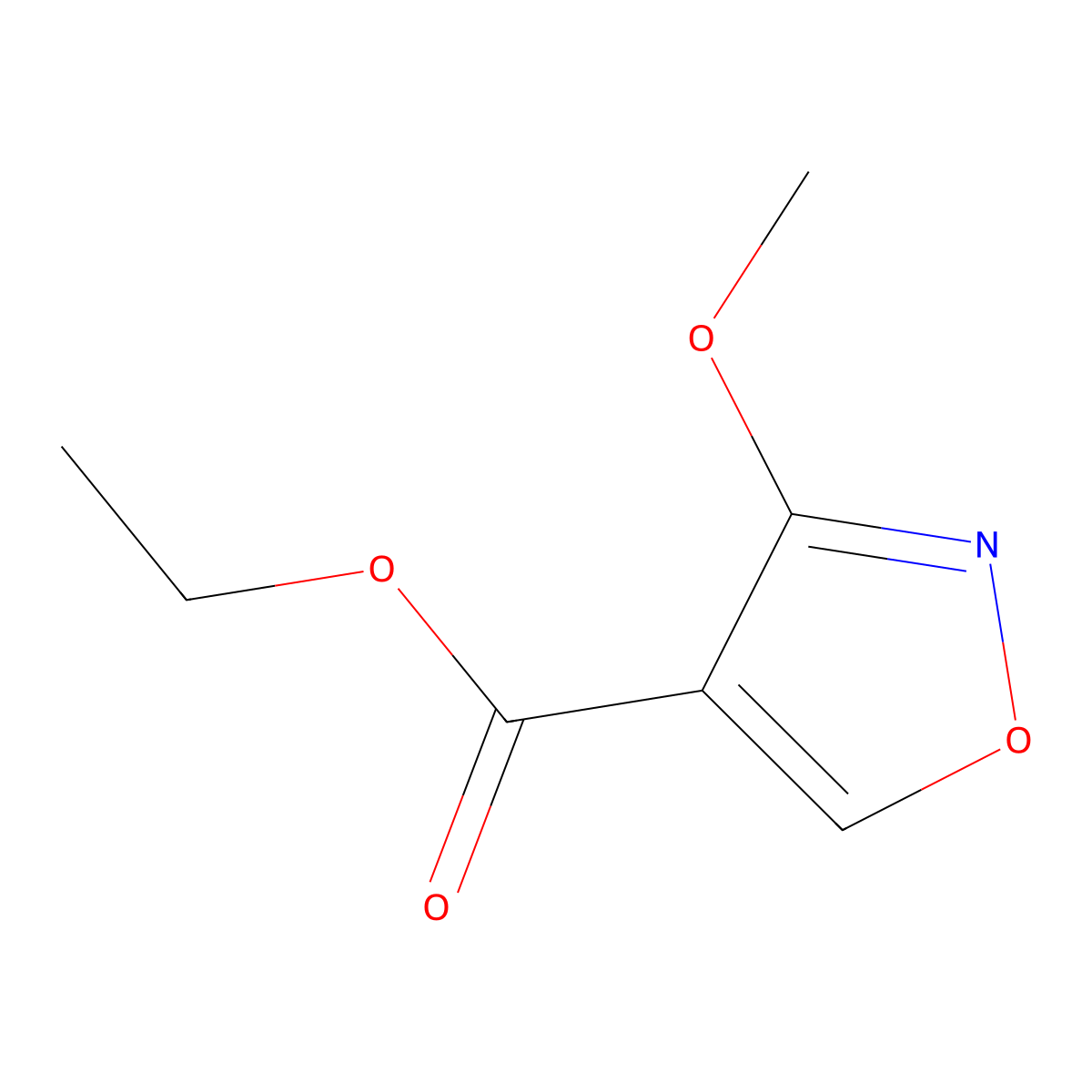 Ethyl 3-methoxyisoxazole-4-carboxylate molecular structure, CAS 2110239-88-6
