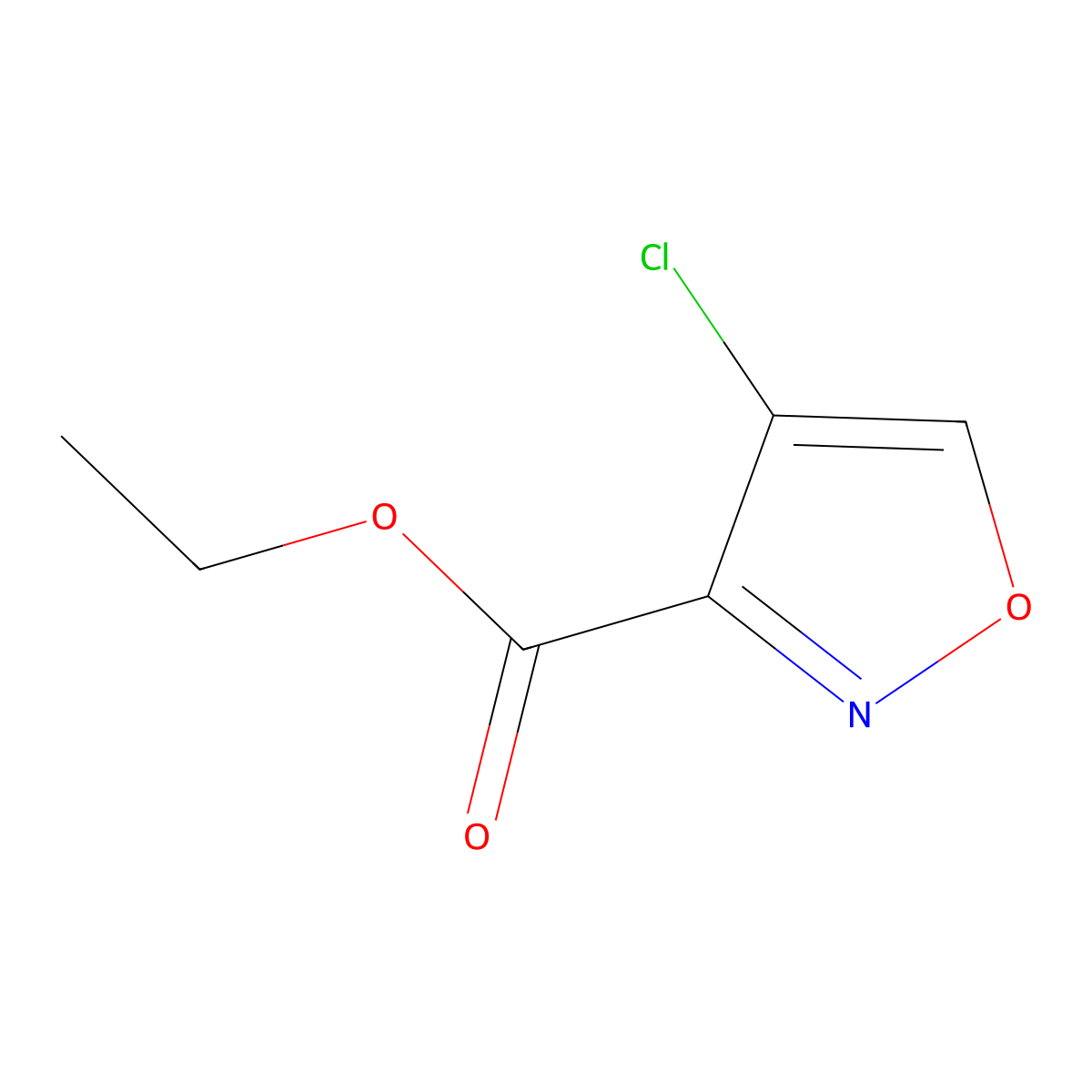 Ethyl 4-chloro-1,2-oxazole-3-carboxylate molecular structure, CAS 2110253-66-0