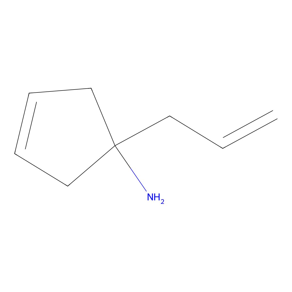 1-(Prop-2-en-1-yl)cyclopent-3-en-1-amine molecular structure, CAS 2110264-05-4